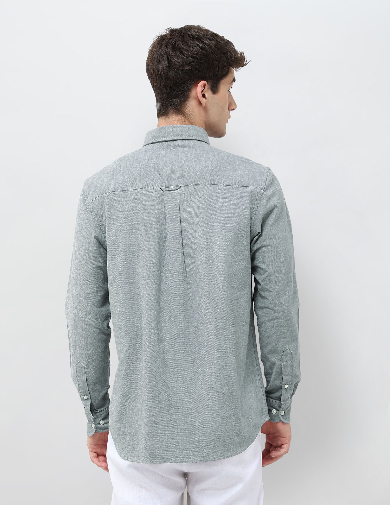 Tailored Fit Oxford Shirt Grey - U.S. Polo Assn. India | Large