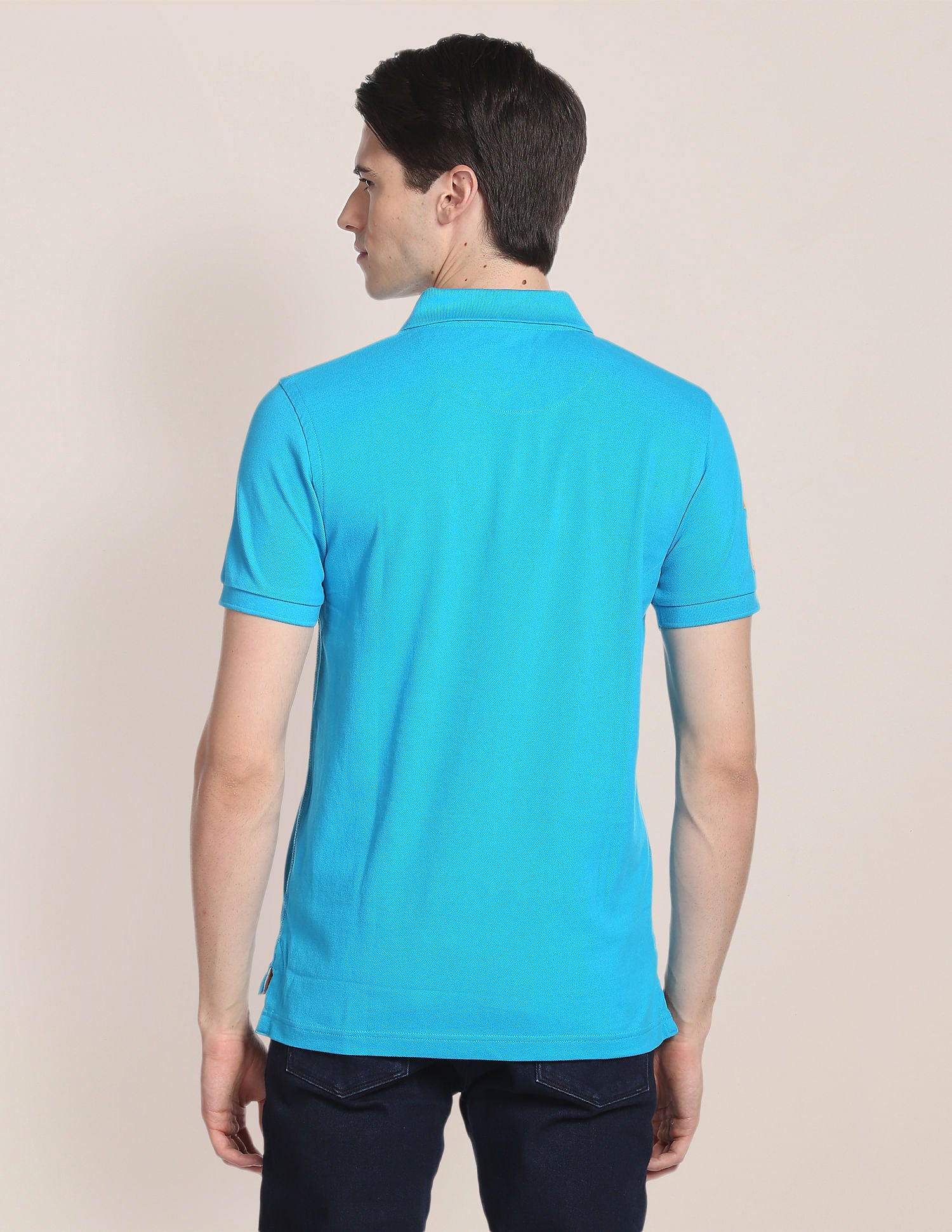 Compact Cotton Logo Polo Shirt Blue - U.S. Polo Assn. India | Large