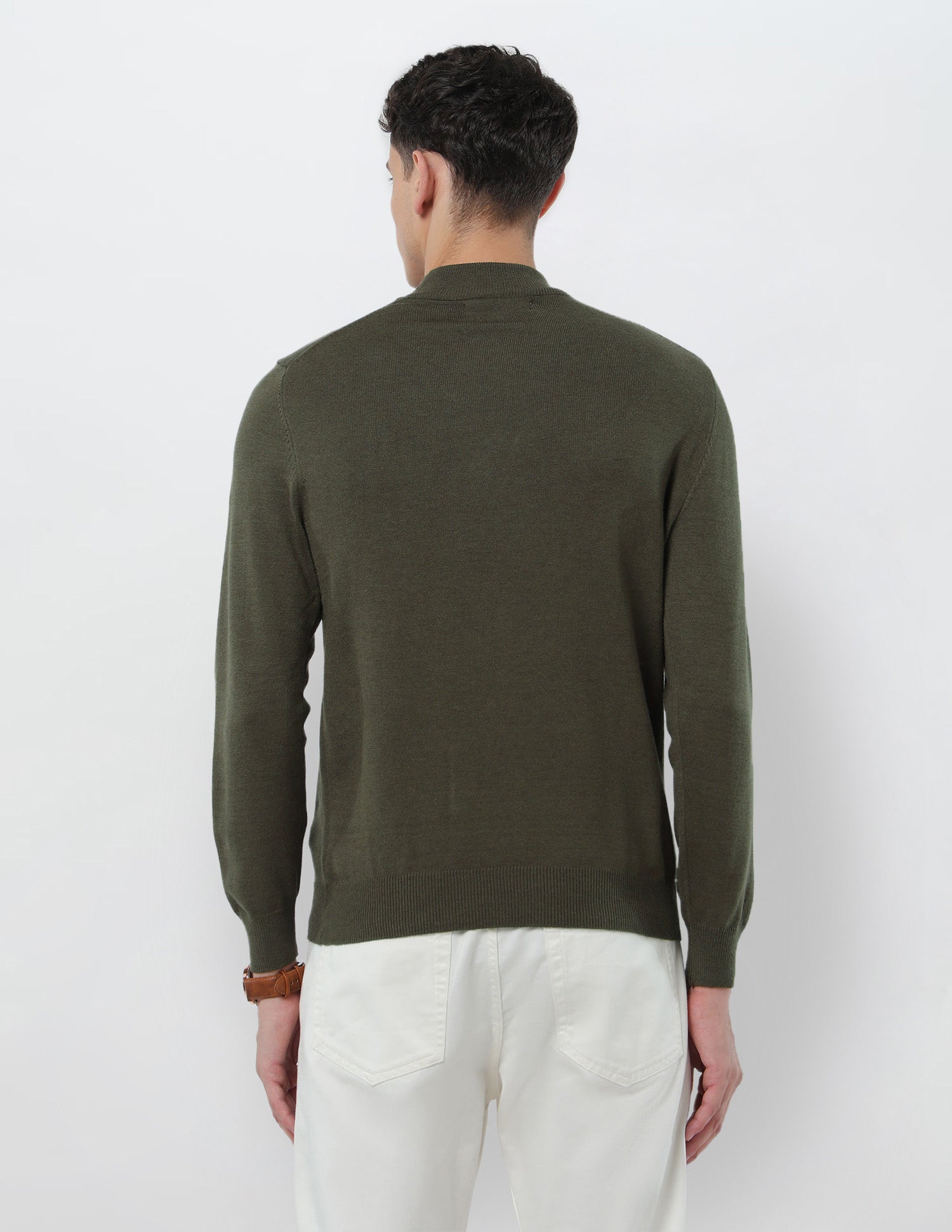 Mock Neck Regular Fit Sweater Olive - U.S. POLO ASSN. | Large