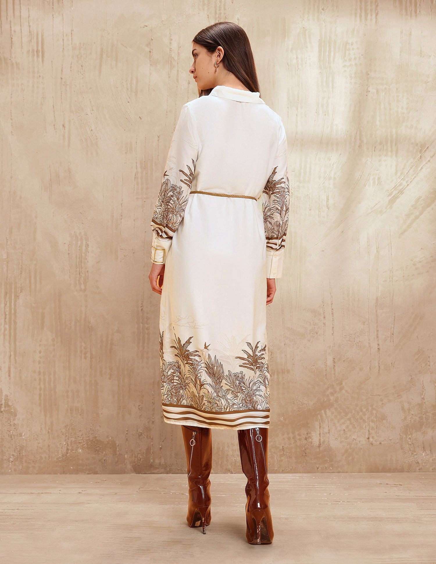 Tropical Printed Shirt Dress Iguana - U.S. POLO ASSN. | Large