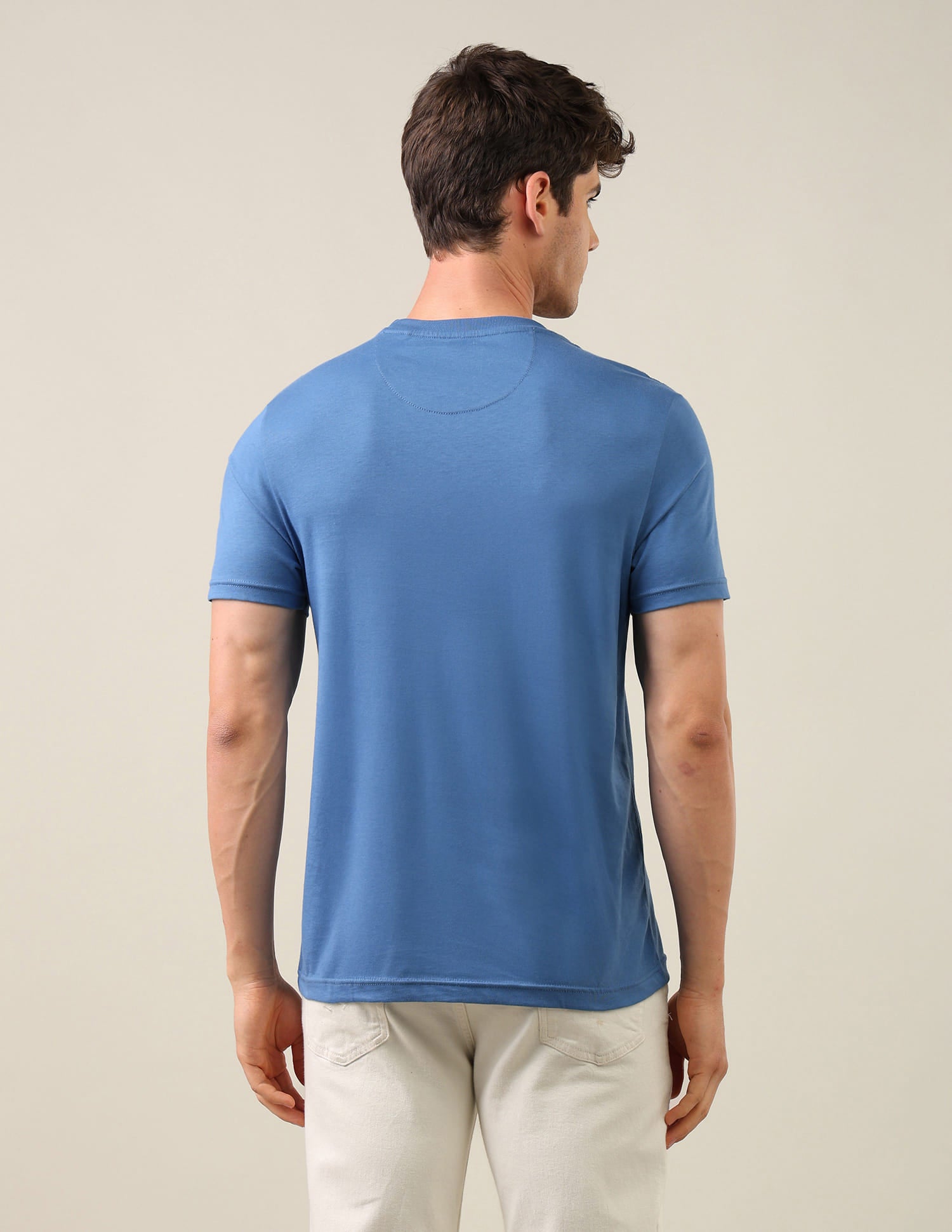 Brand Printed Regular Fit T-Shirt Blue - U.S. Polo Assn. India | Large