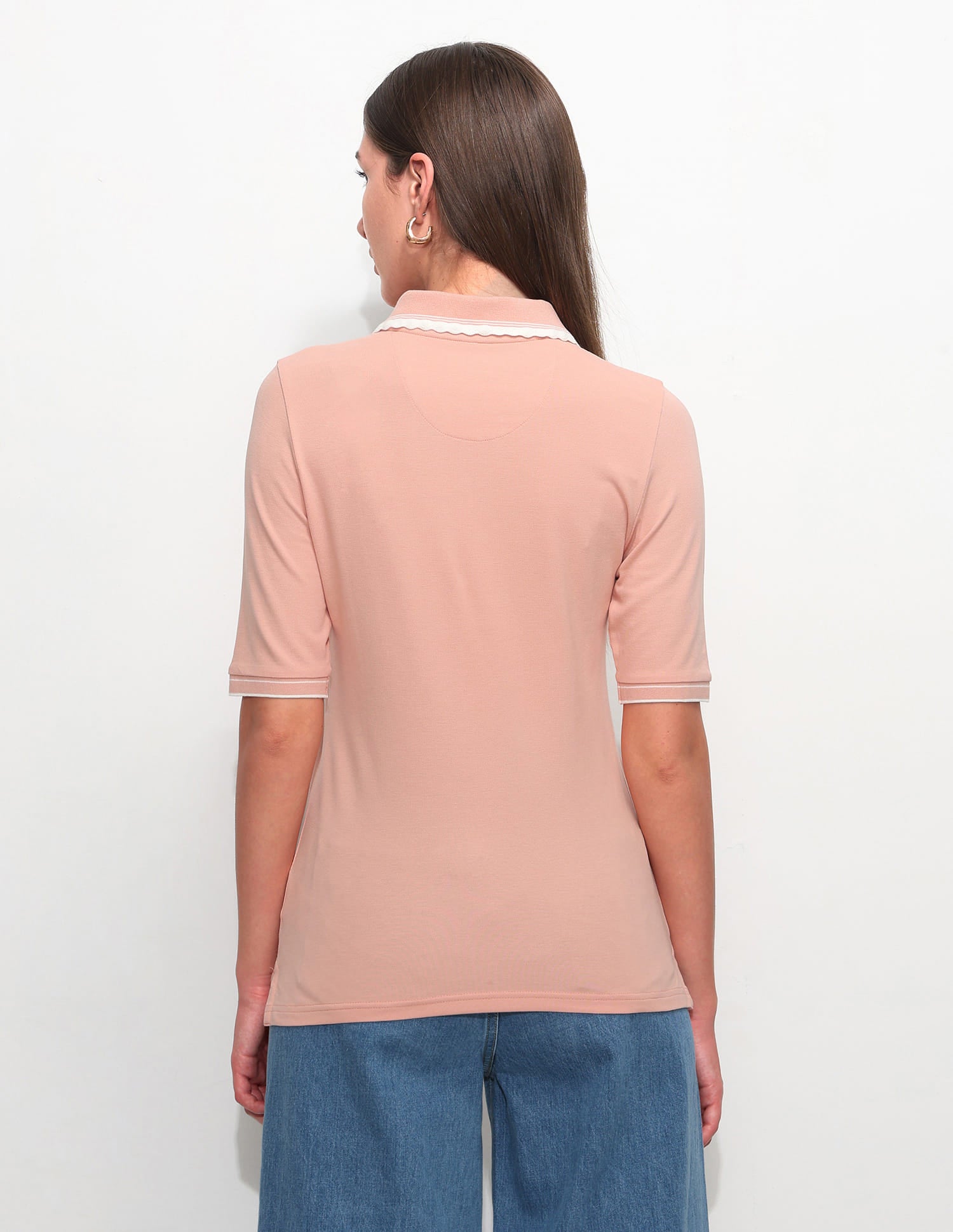 Regular Fit Solid Polo Shirt Pink - U.S. Polo Assn. India | Large