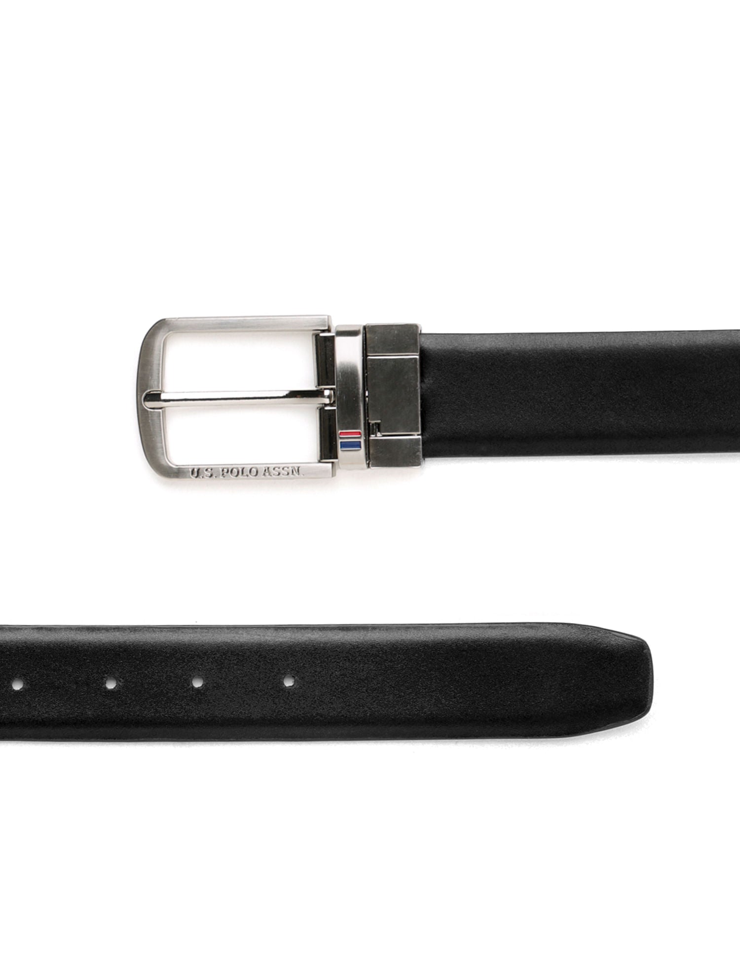Leather Reversible Nile Belt Black and Brown - U.S. POLO ASSN. | Large
