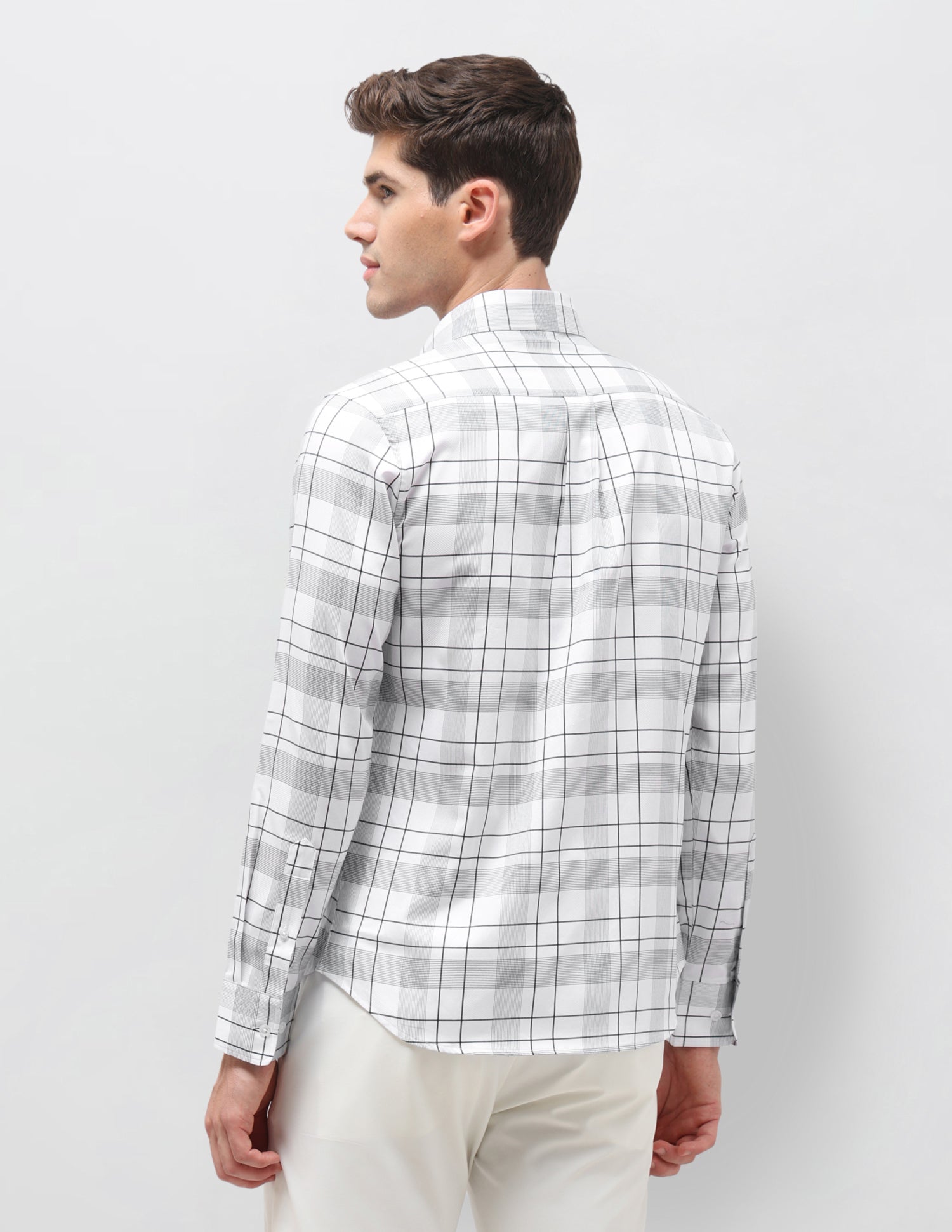 Satin Grid Tattersall Checked Shirt Teal - U.S. Polo Assn. India | Large