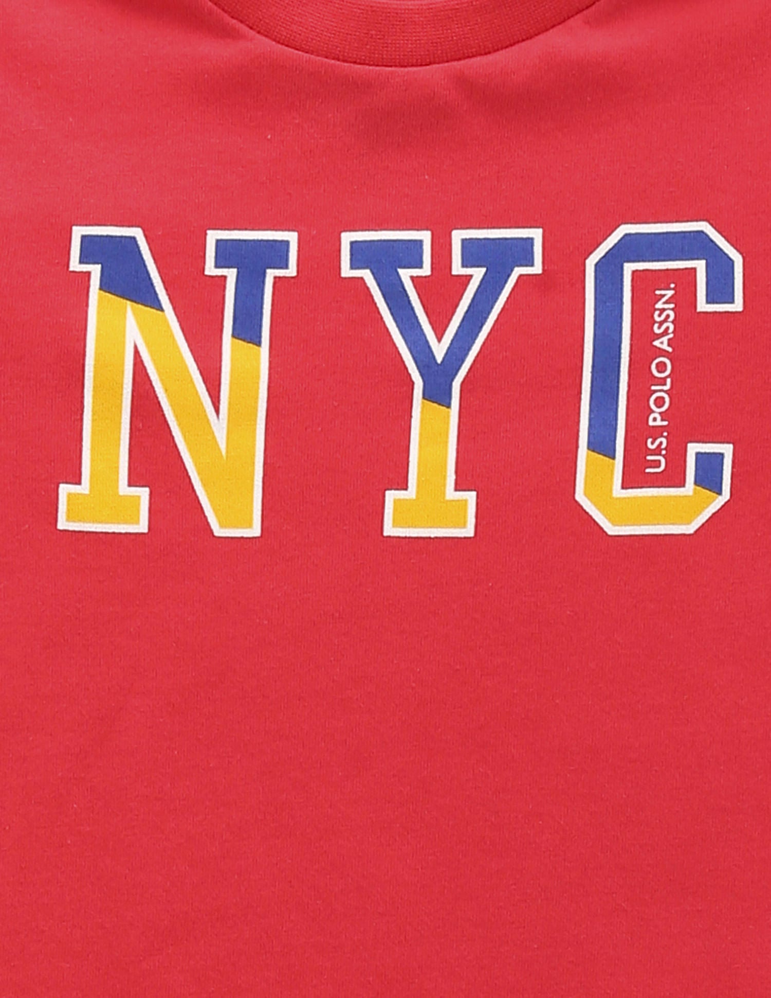 Boys Pure Cotton T-Shirt - Pack Of 2 Yellow and Red - U.S. POLO ASSN. | Large