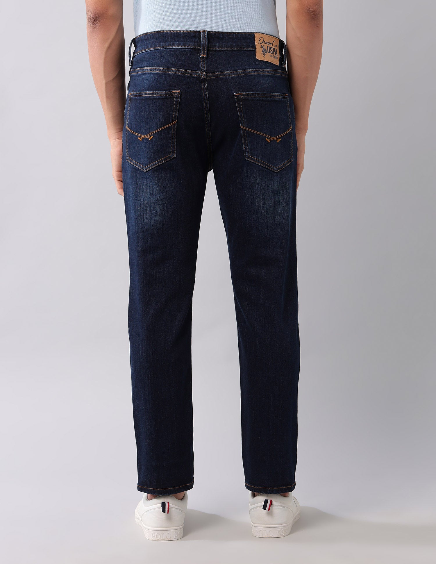 Cole Comfort Cropped Fit Blue Jeans Dark Blue - U.S. Polo Assn. India | Large