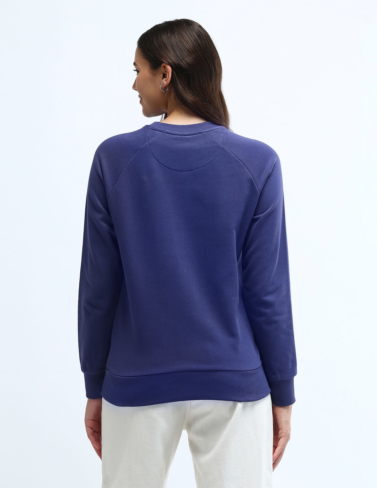 Foil Print Logo Sweatshirt Blue - U.S. POLO ASSN. | Large