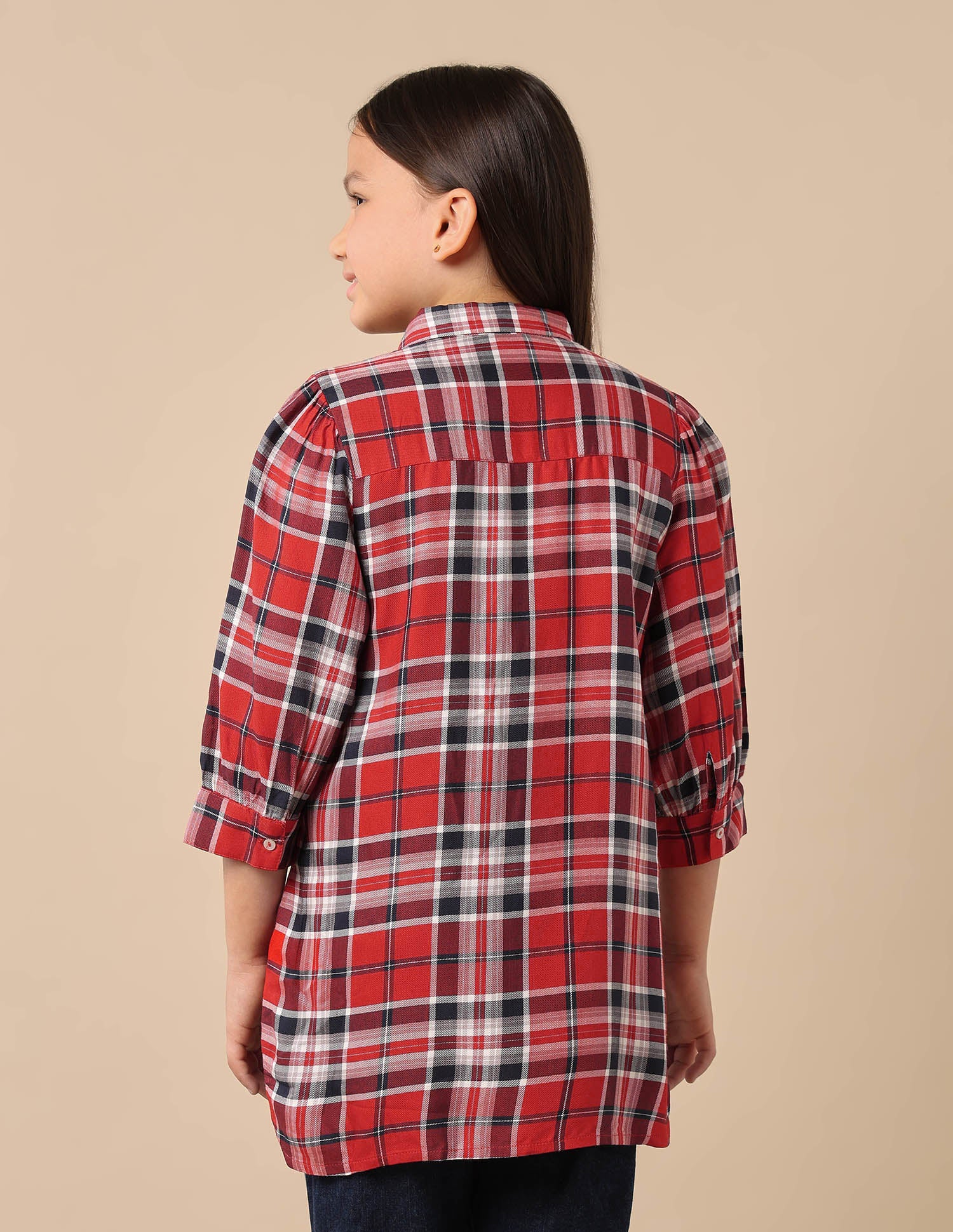 Spread Collar Viscose Top Red - U.S. POLO ASSN. | Large