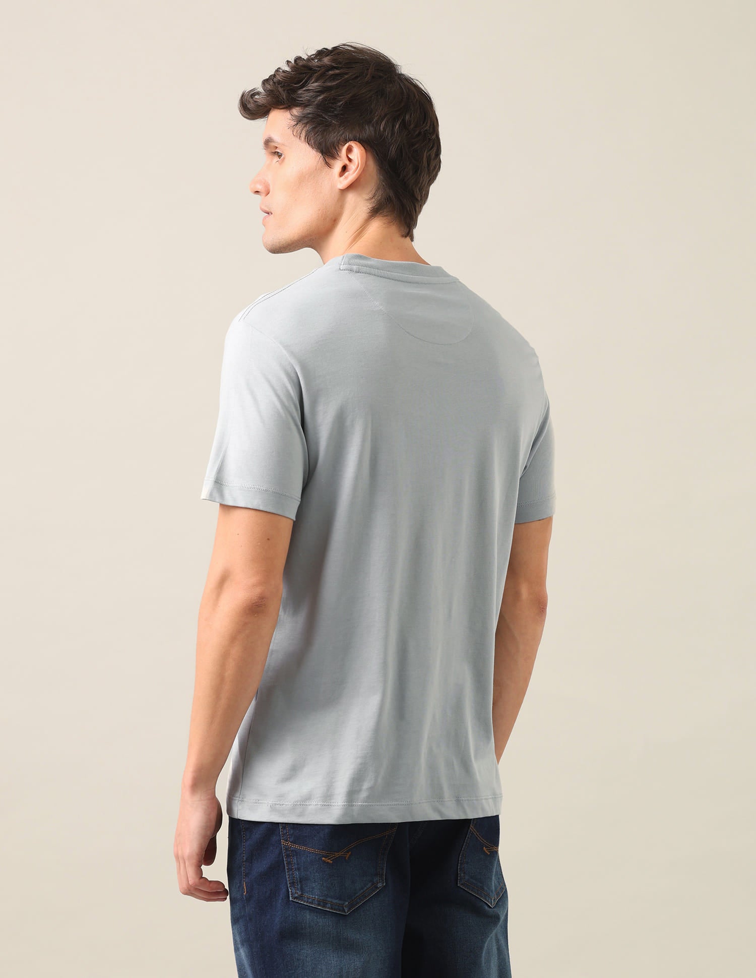 Brand Printed Regular Fit T-Shirt Grey - U.S. Polo Assn. India | Large