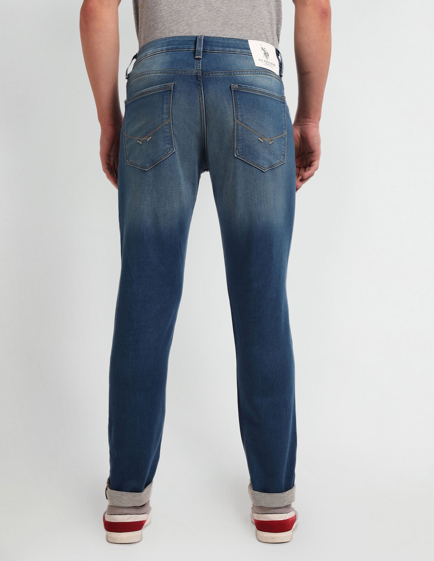 Brandon Slim Tapered Fit Blue Jeans Blue - U.S. Polo Assn. India | Large