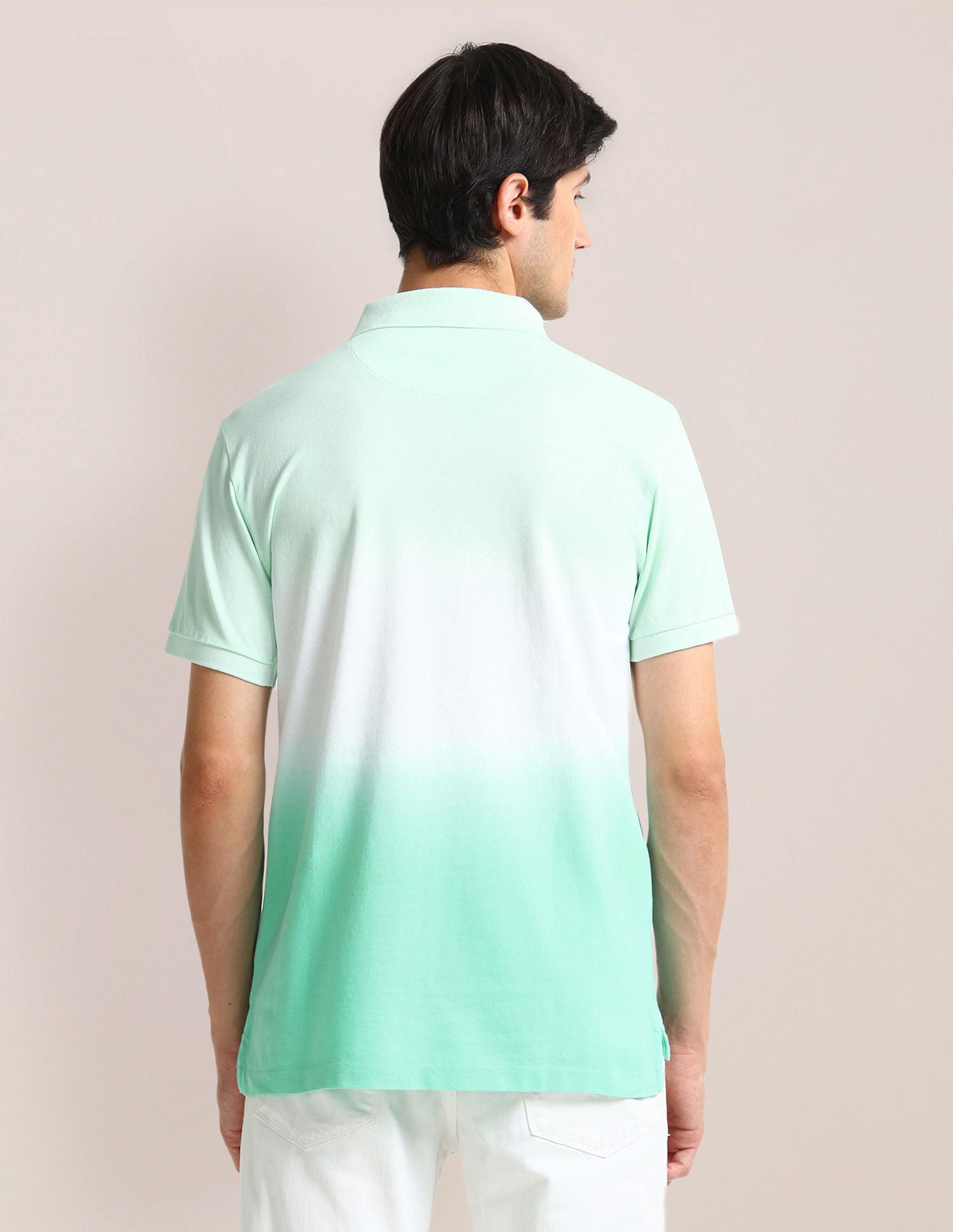 Slim Fit Ombre Polo Shirt Aqua - U.S. Polo Assn. India | Large