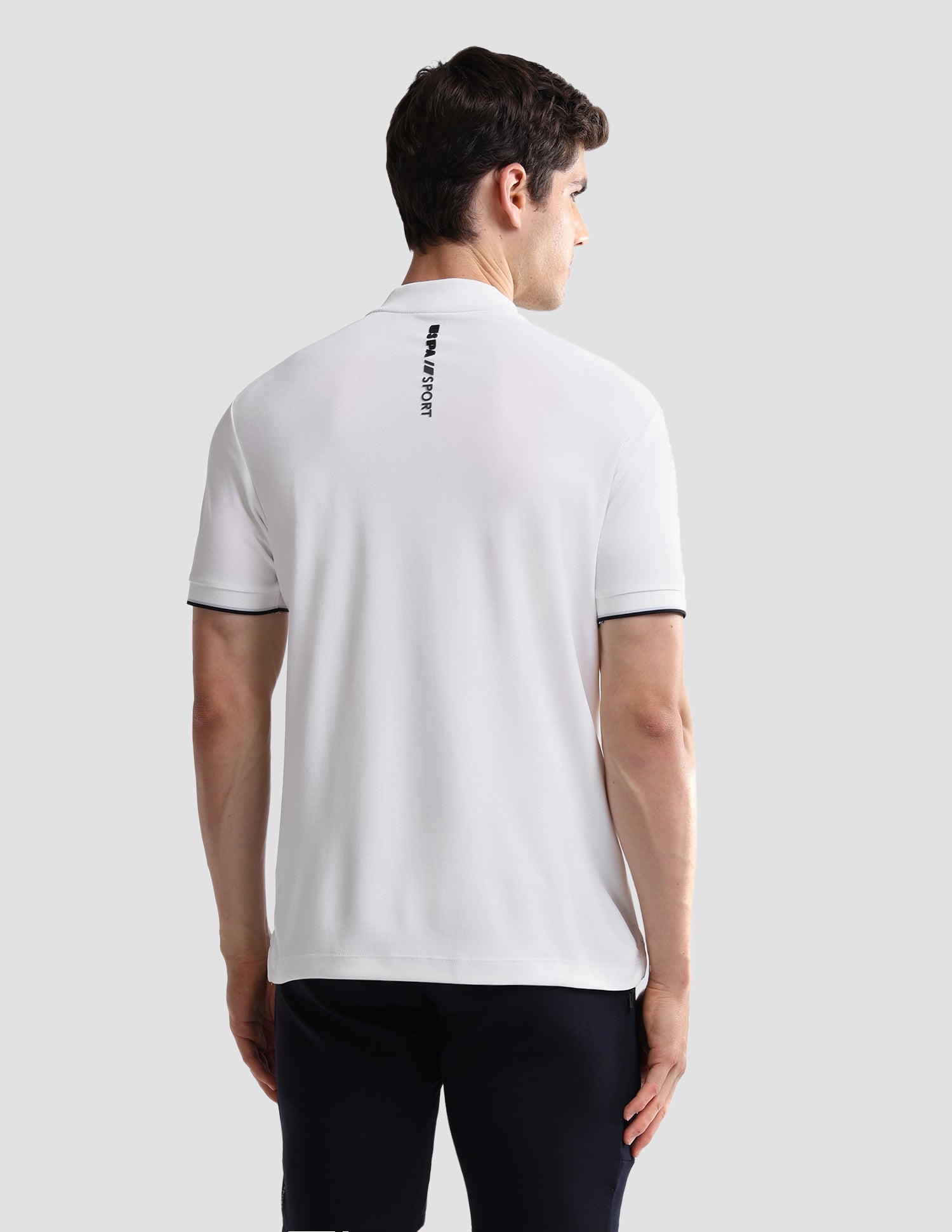 Solid Slim Fit Active Polo Shirt White - U.S. Polo Assn. India | Large