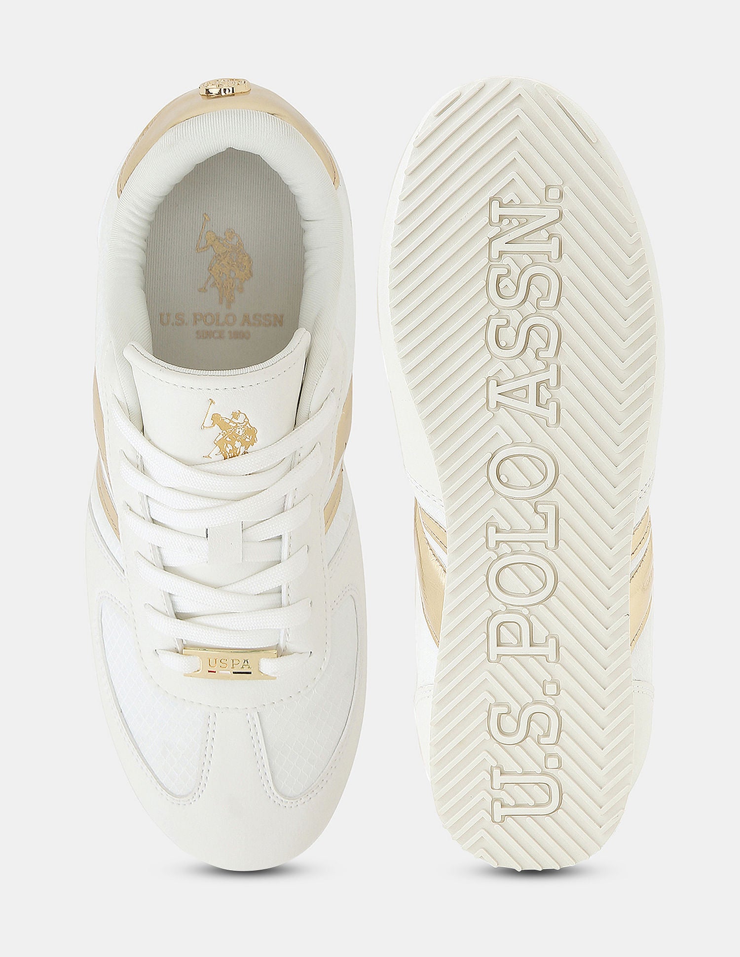 Women Colourblocked Nemsy 2.0 Sneakers Off White - U.S. Polo Assn. India | Large