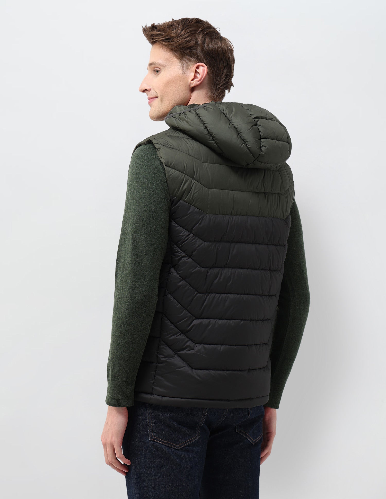 Colour Blocked Removable Hood Puffer Jacket Black - U.S. POLO ASSN. | Large