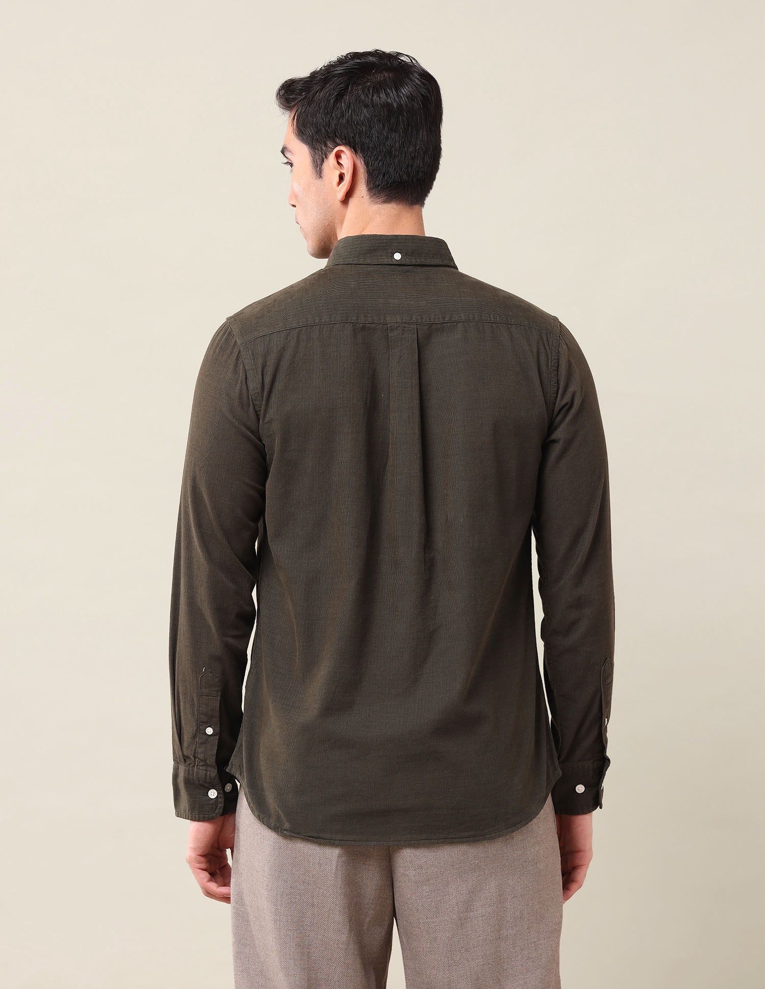 Textured Corduroy Shirt Olive - U.S. Polo Assn. India | Large