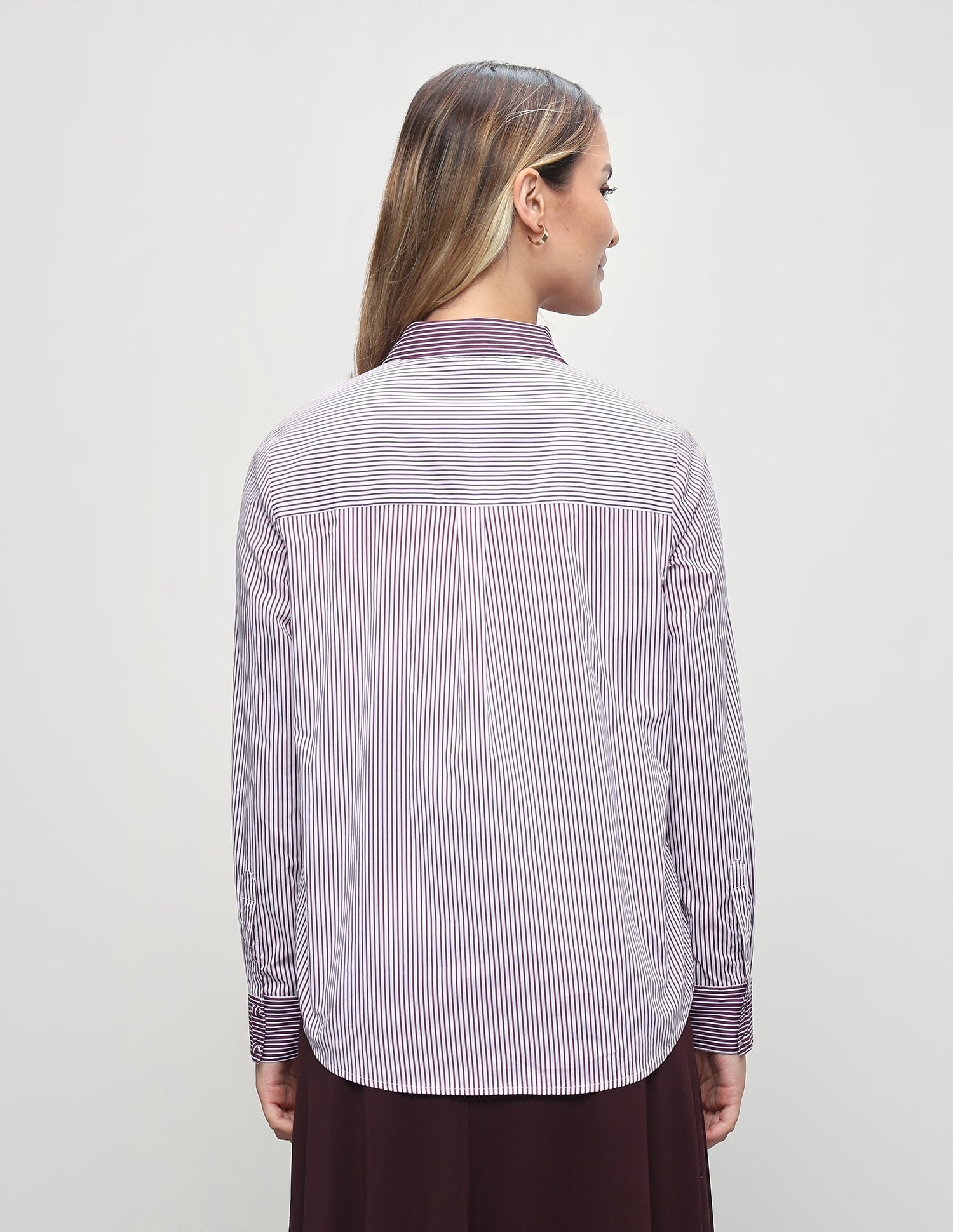 Vertical Striped Regular Fit Shirt Purple - U.S. Polo Assn. India | Large