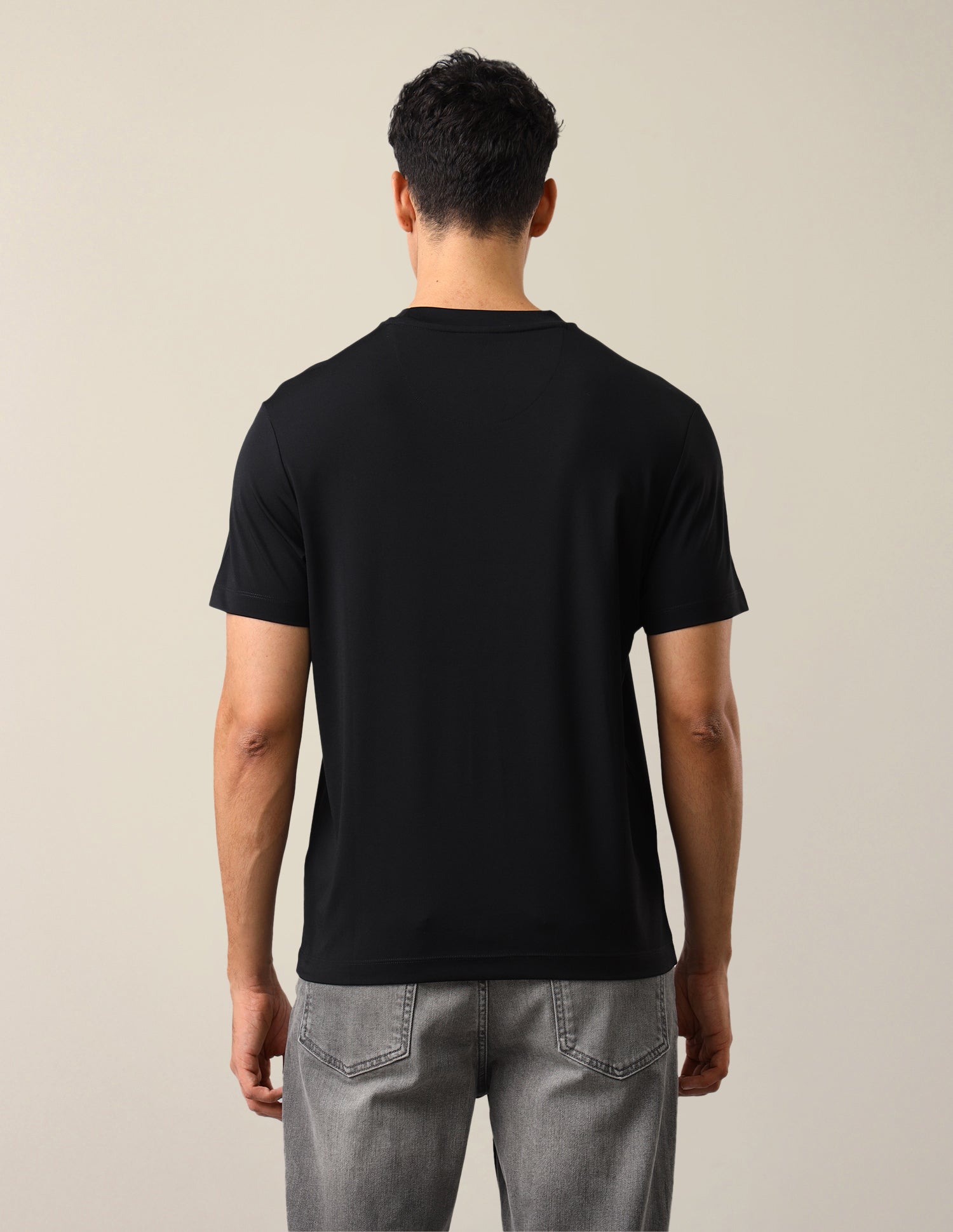 Brand Printed Slim Fit T-Shirt Black - U.S. Polo Assn. India | Large