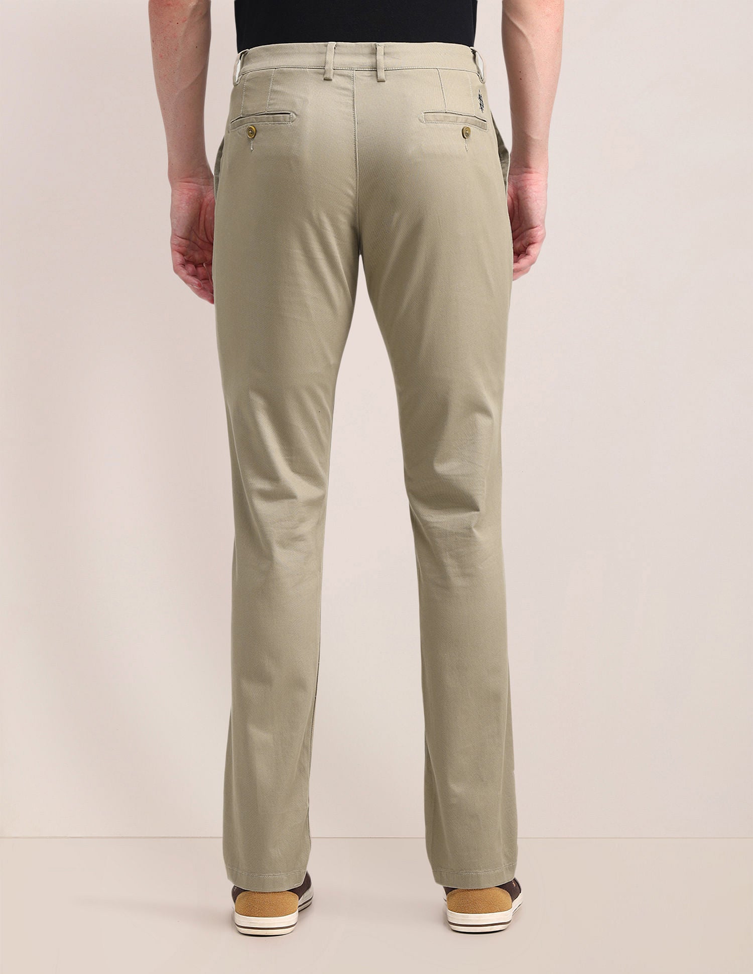 Mid Rise Slim Fit Trousers Brown - U.S. POLO ASSN. | Large