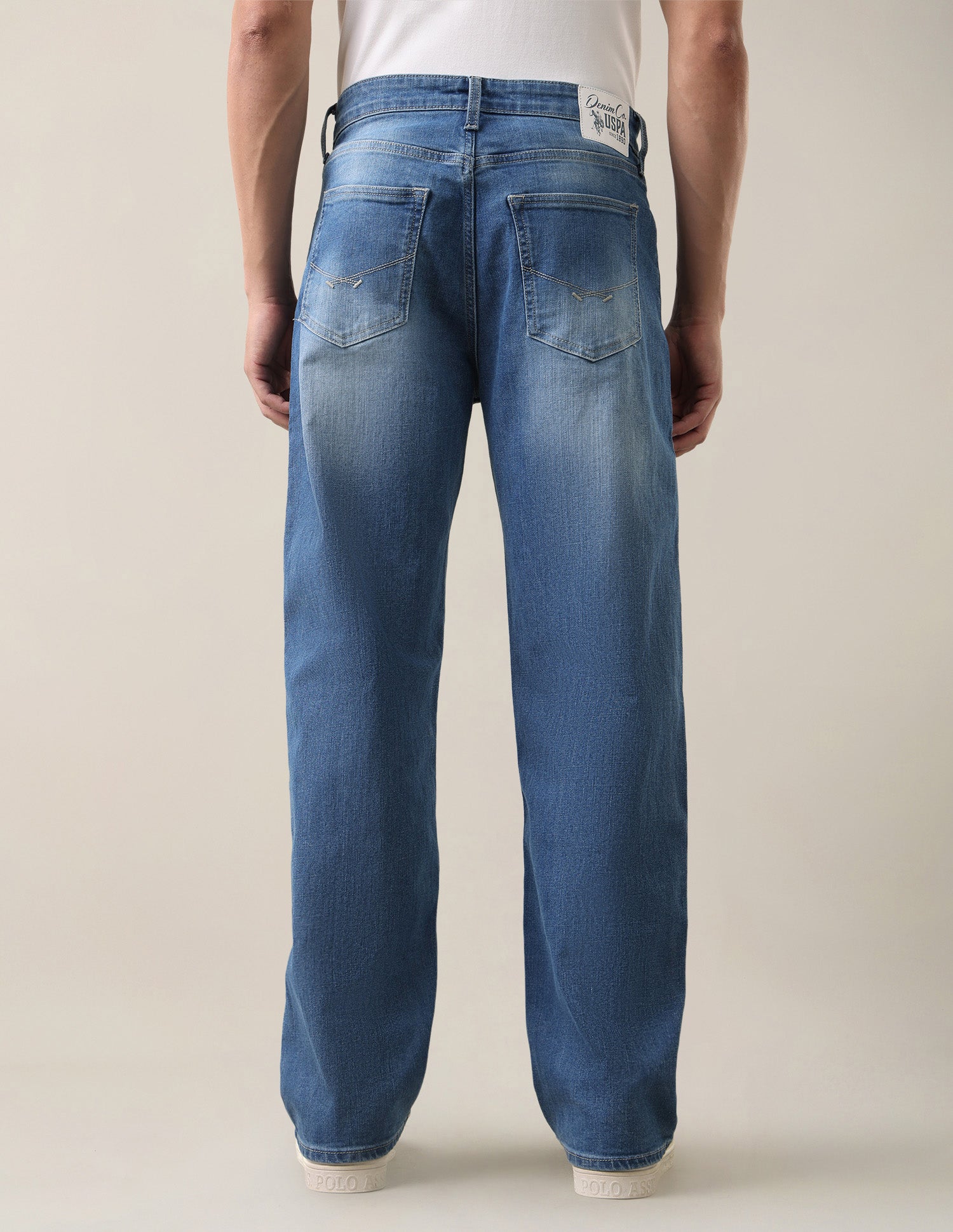 Logan Loose Straight Fit Blue Jeans Light Indigo - U.S. Polo Assn. India | Large