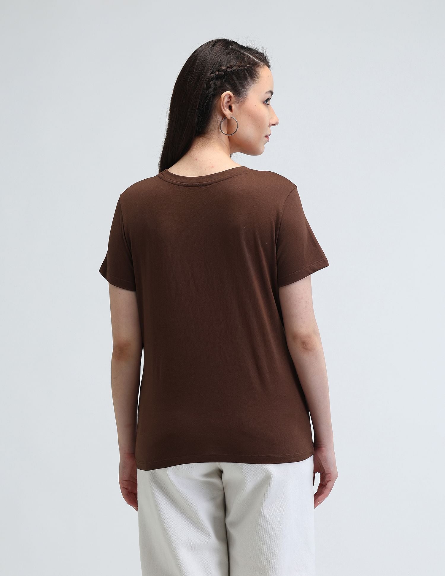 Puff Print Regular Fit T-Shirt Brown - U.S. POLO ASSN. | Large