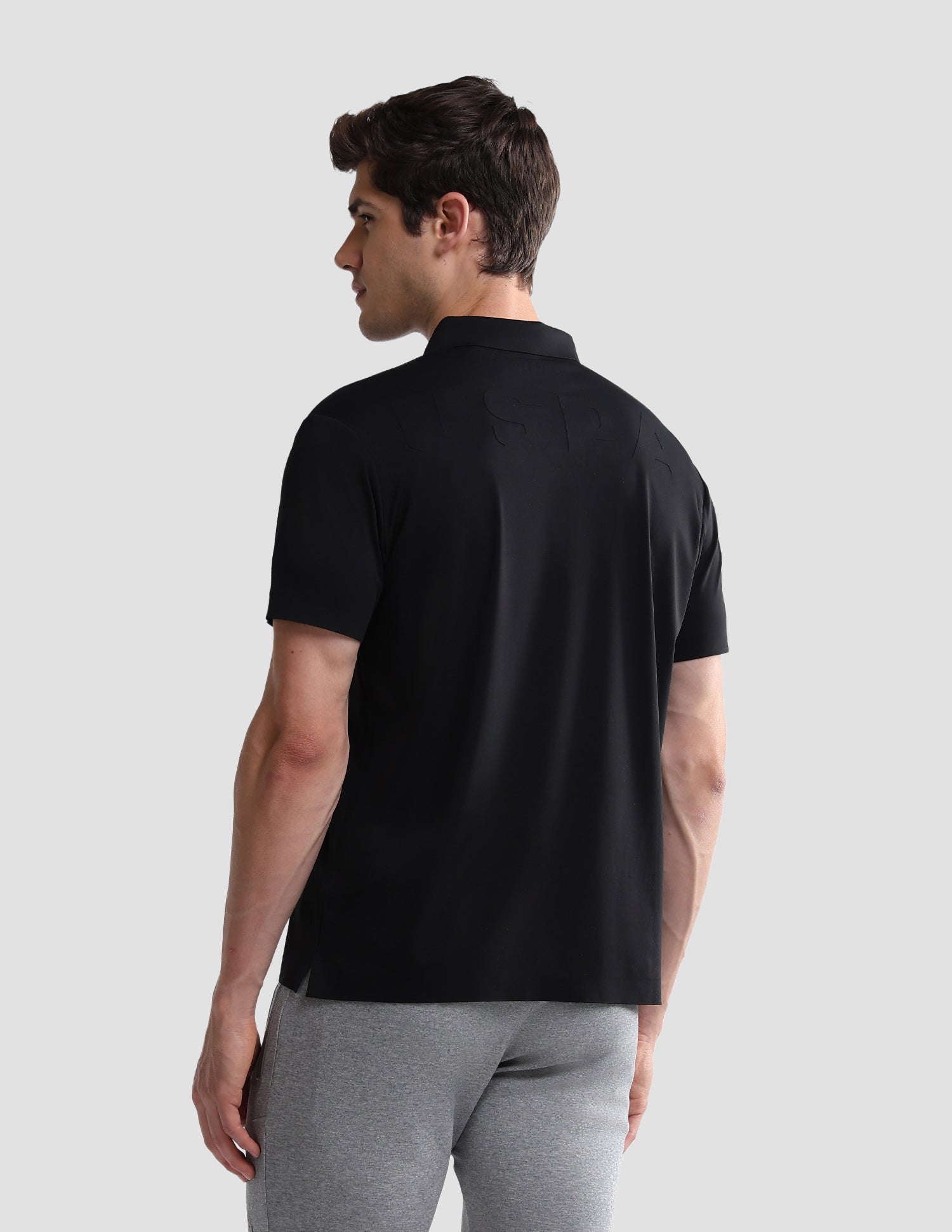 Solid Slim Fit Active Polo Shirt Black - U.S. Polo Assn. India | Large