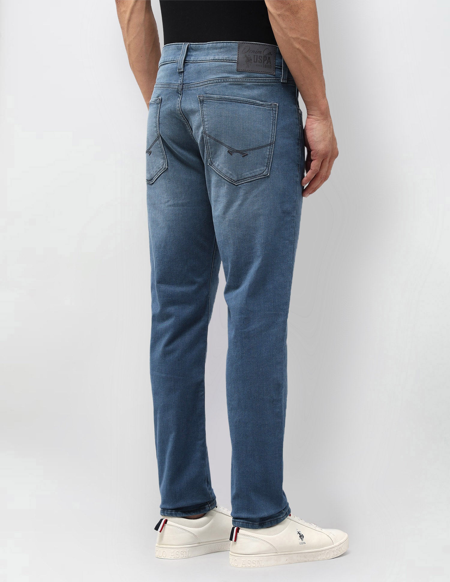 Brandon Slim Tapered Fit Blue Jeans Blue - U.S. POLO ASSN. | Large