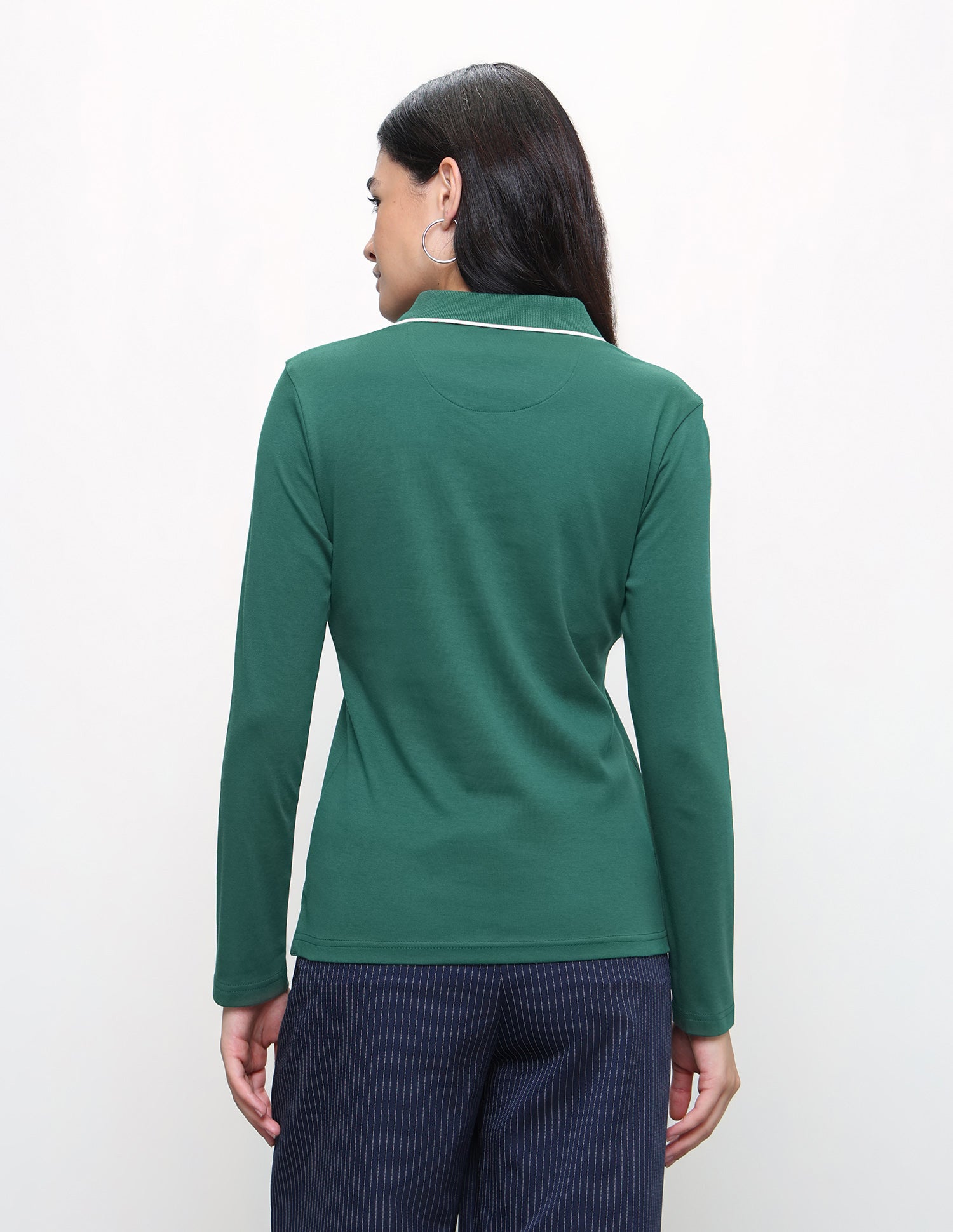 Solid Regular Fit Polo Shirt Dark Green - U.S. Polo Assn. India | Large