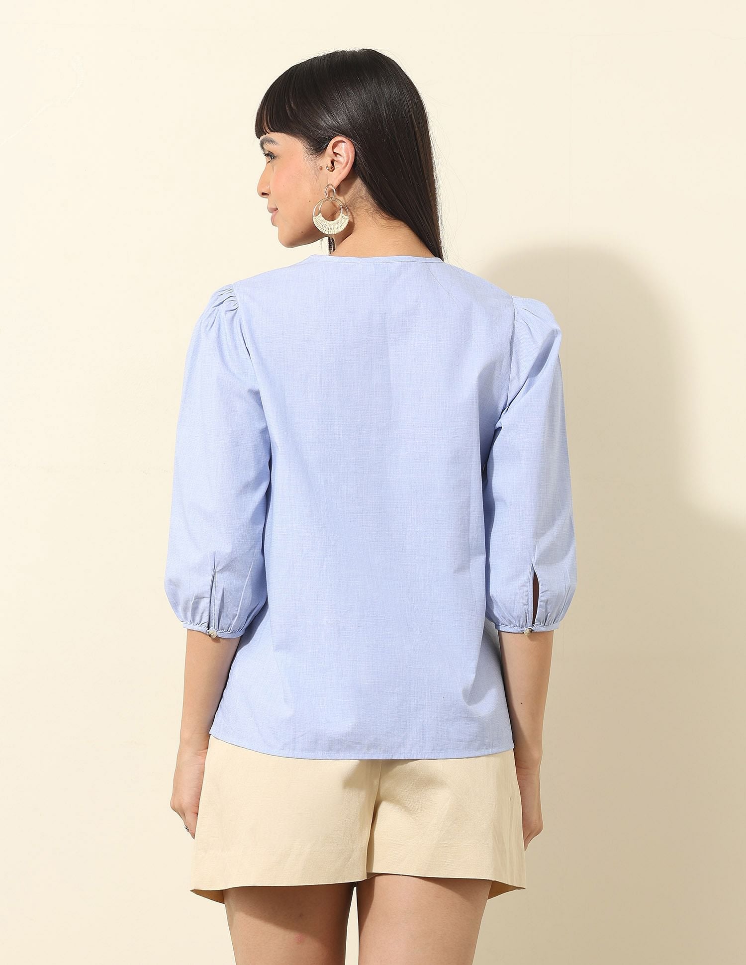 Solid Regular Fit Top Light Blue - U.S. POLO ASSN. | Large