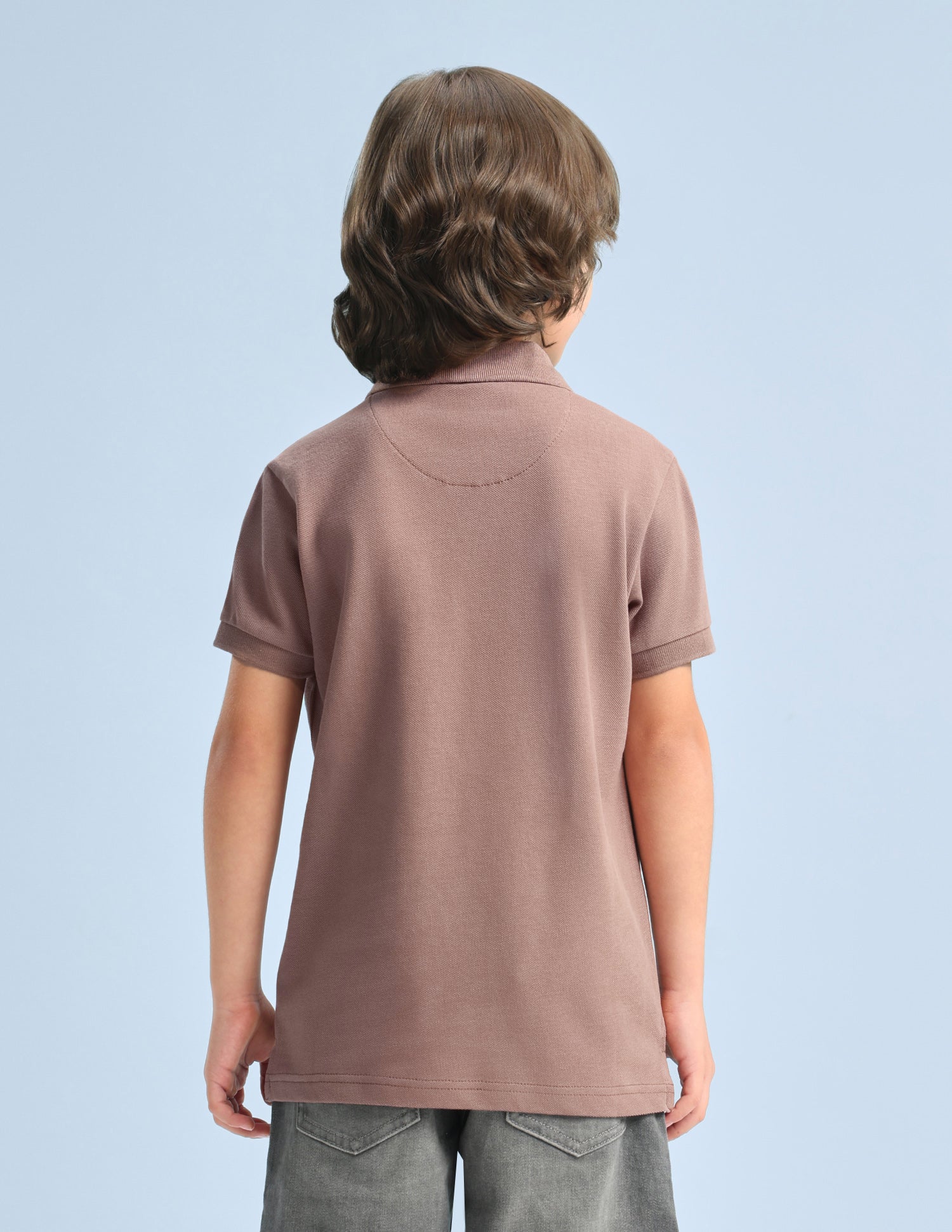 Solid Regular Fit Polo Shirt Light Brown - U.S. Polo Assn. India | Large