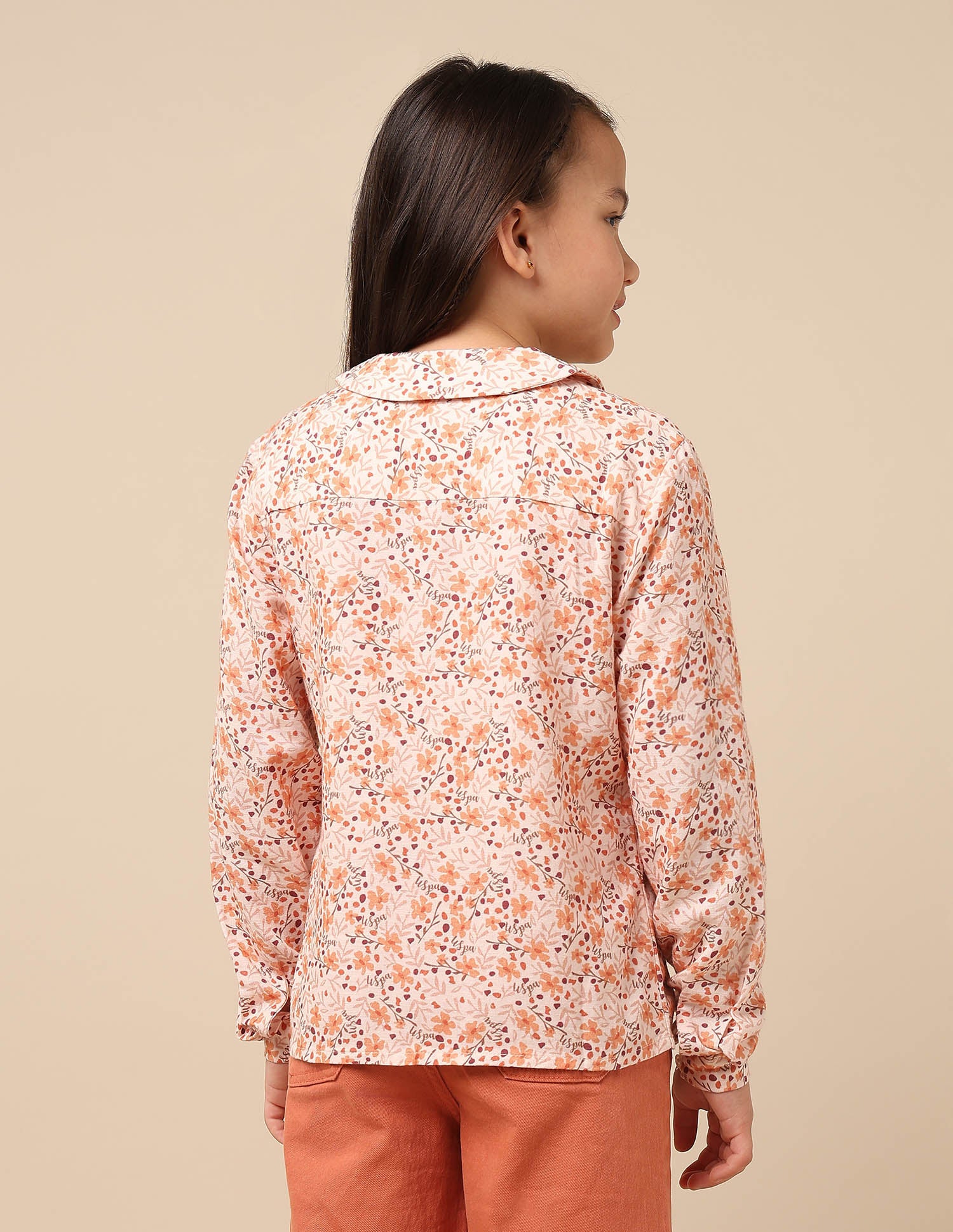 Girls Floral Brand Printed Regular Fit Top Multi6 - U.S. POLO ASSN. | Large