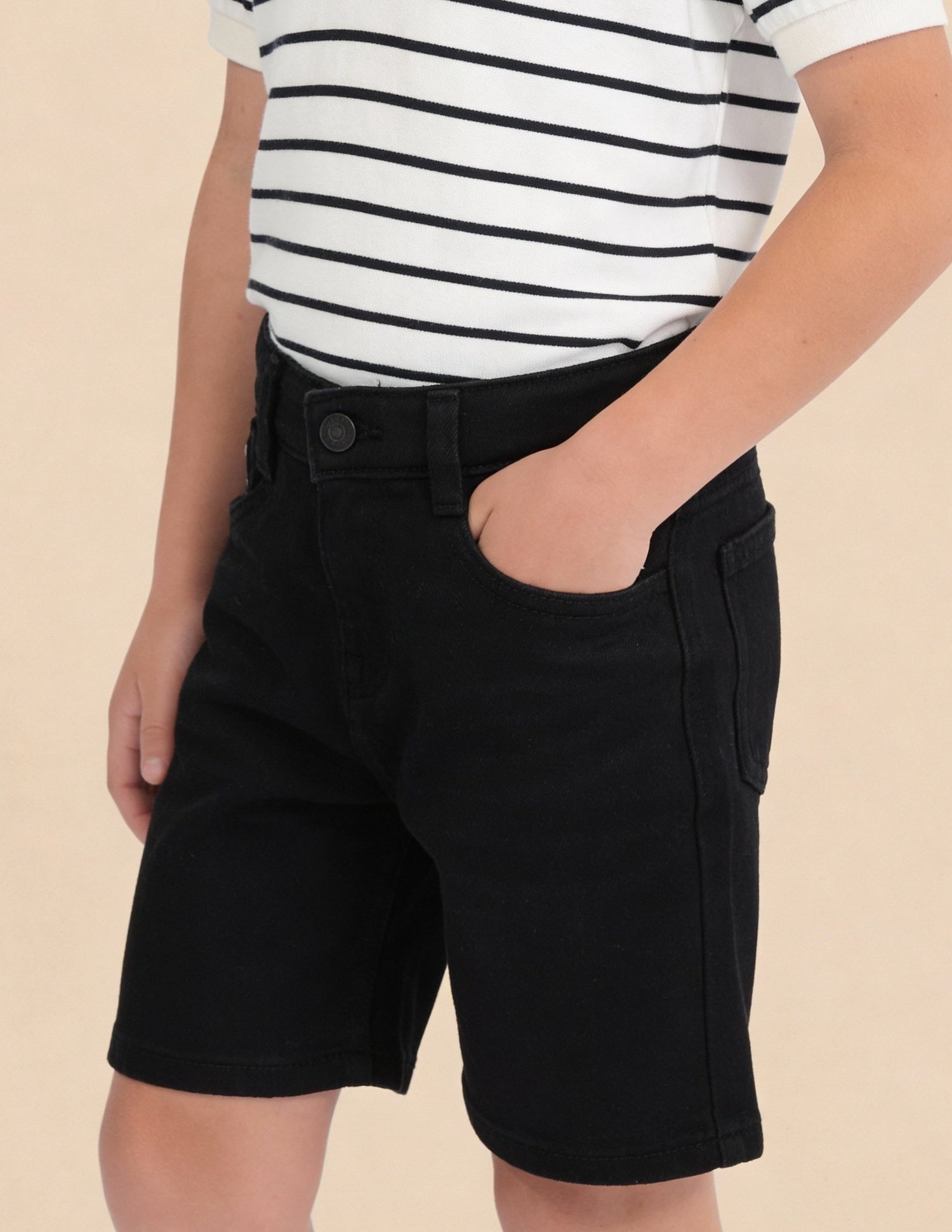 Boys Regular Fit Solid Shorts Black - U.S. Polo Assn. India | Large