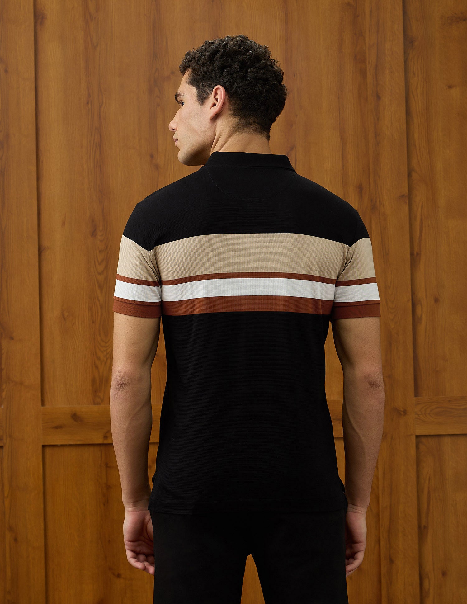 Colourblocked Varsity Theatre Polo Shirt Black - U.S. POLO ASSN. | Large