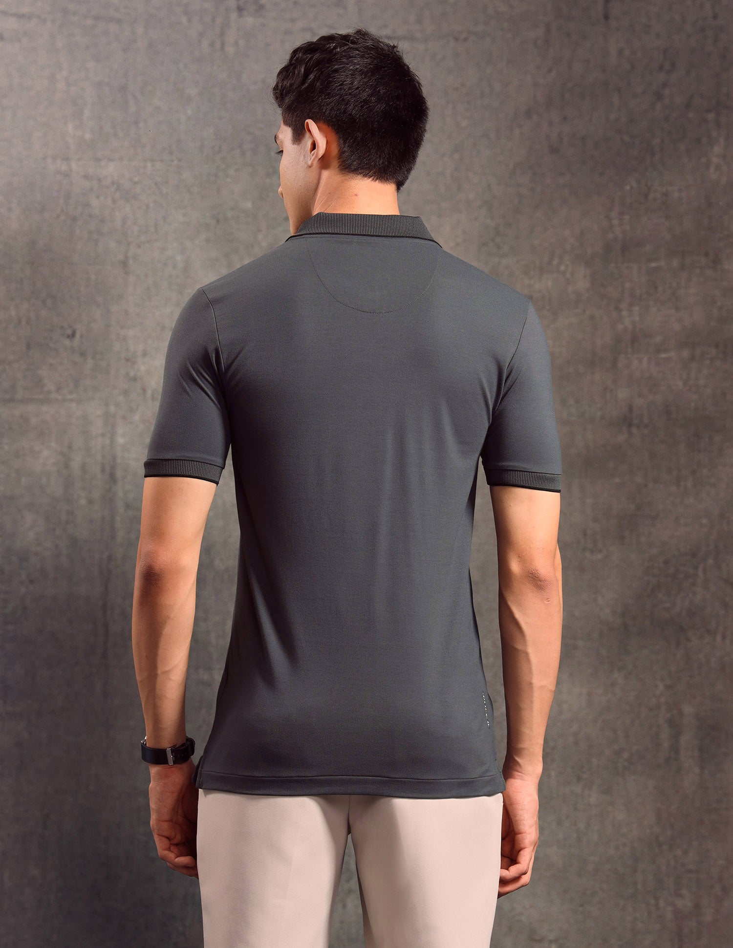 Brand Printed Muscle Fit Polo shirt Dark Grey - U.S. POLO ASSN. | Large