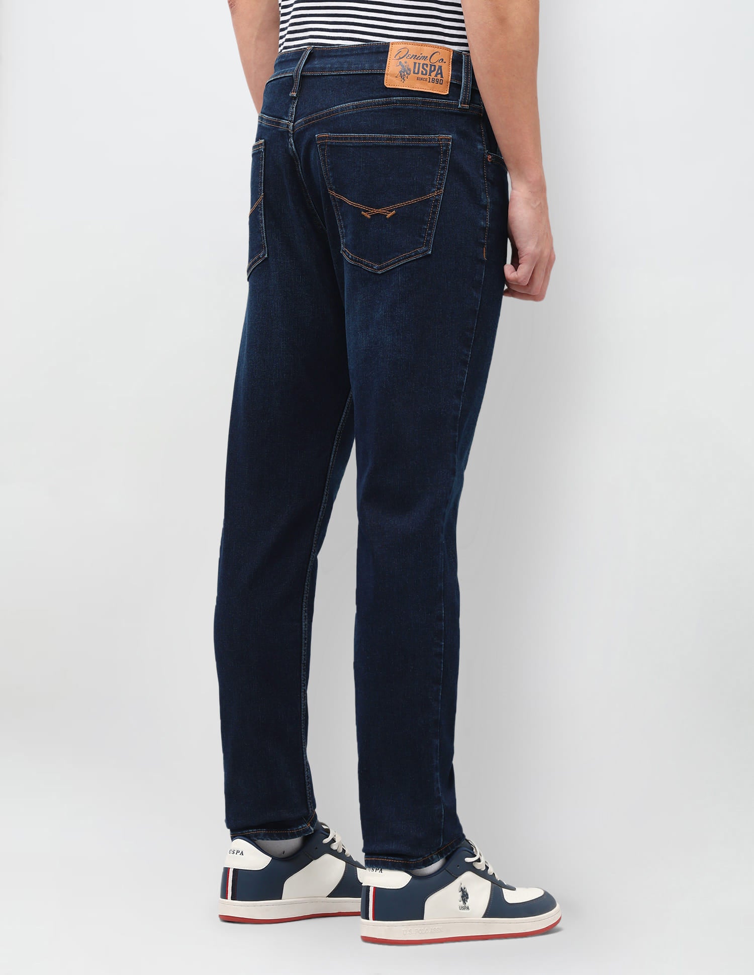 Solid Slim Fit Jeans Blue - U.S. Polo Assn. India | Large