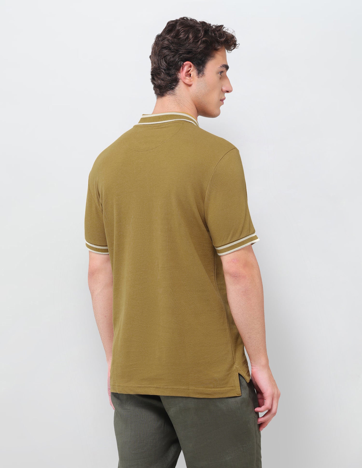 Solid Regular Fit Polo Shirt Mustard - U.S. Polo Assn. India | Large
