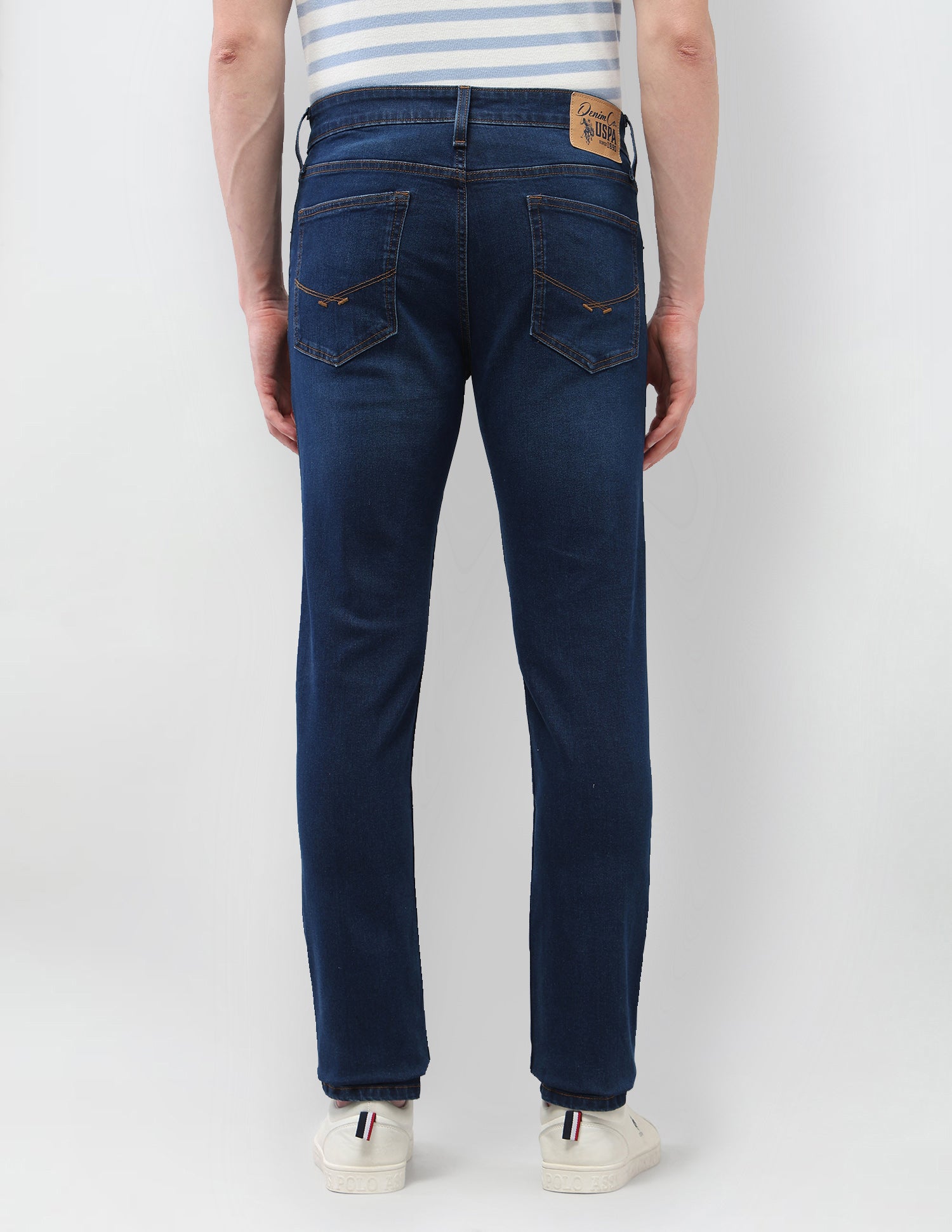 Brandon Slim Tapered Fit Blue Jeans Dark Blue - U.S. Polo Assn. India | Large