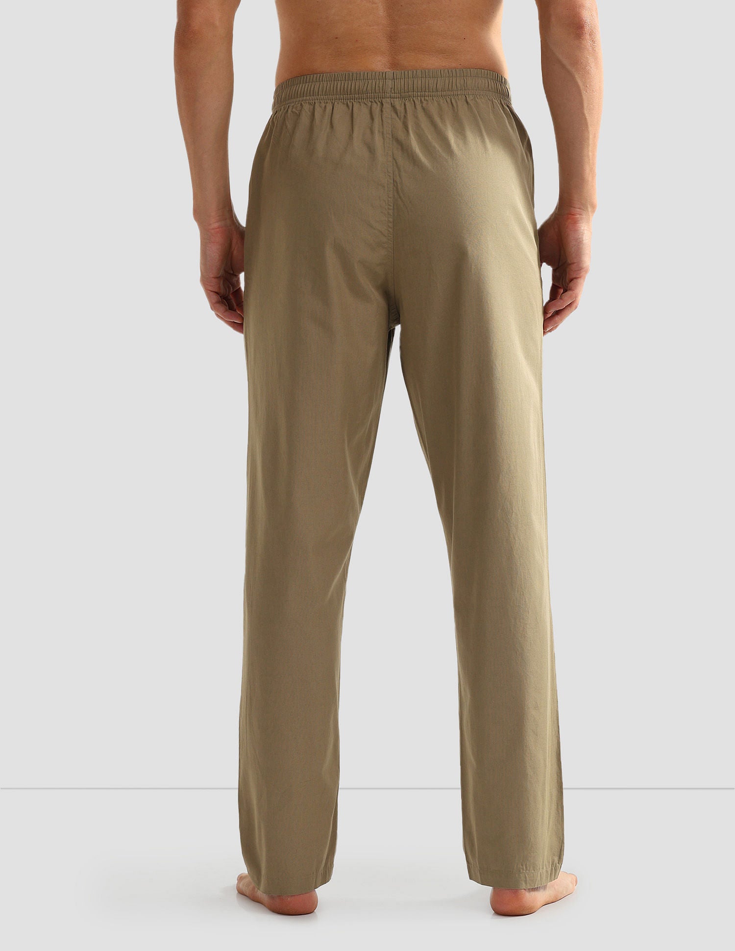 Mid Rise Solid OELP6 Lounge Track Pants - Pack Of 1 Khaki - U.S. POLO ASSN. | Large