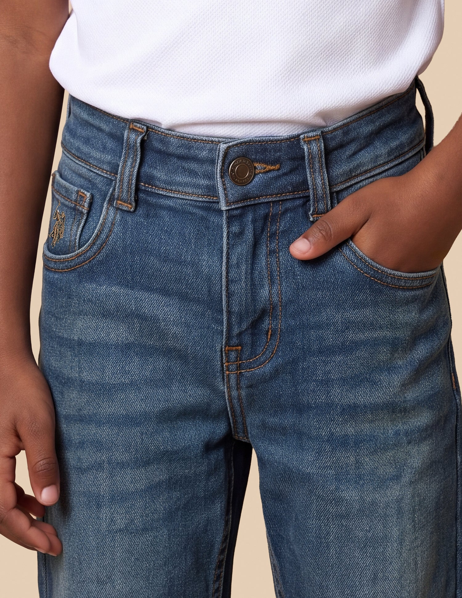 Harold Slim Straight Fit Blue Jeans Dark Blue - U.S. Polo Assn. India | Large