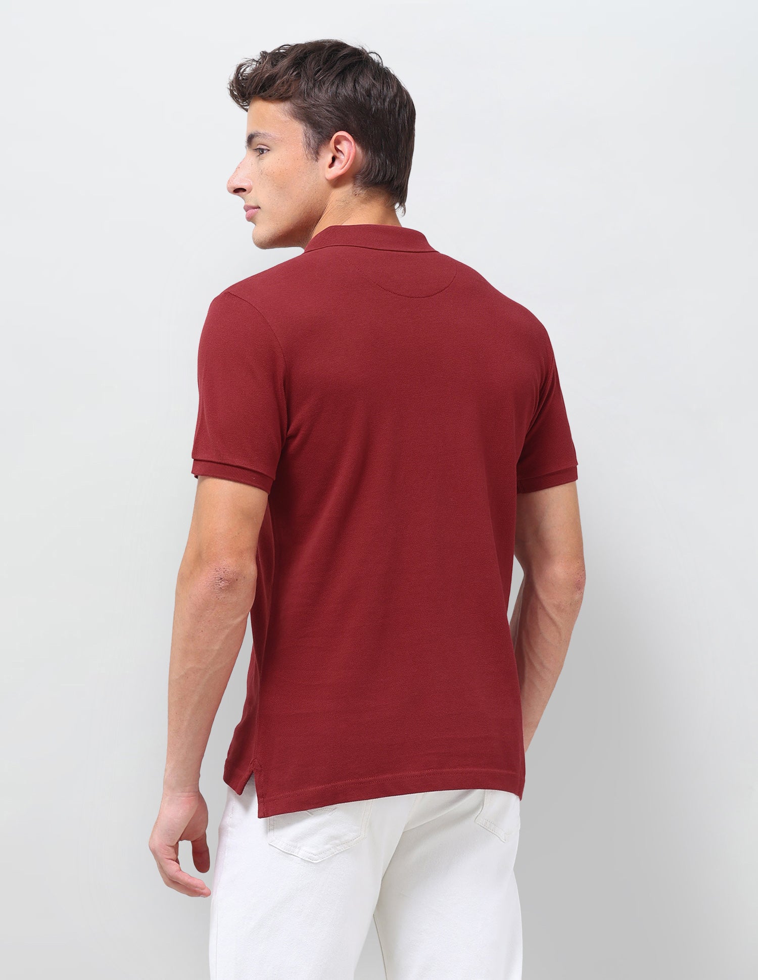 Solid Slim Fit Polo Shirt Red - U.S. Polo Assn. India | Large