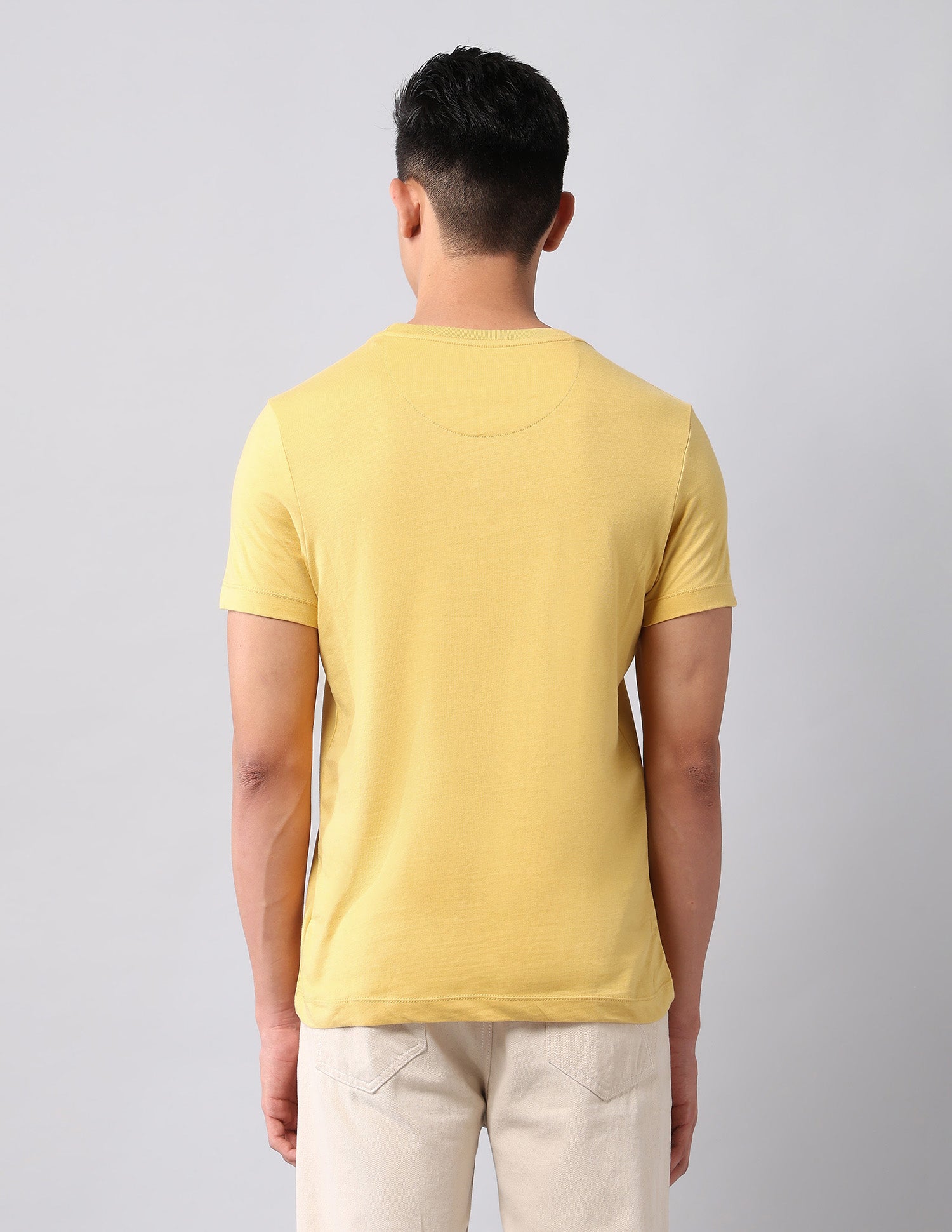 Graphic Printed Muscle Fit T-Shirt Yellow - U.S. Polo Assn. India | Large