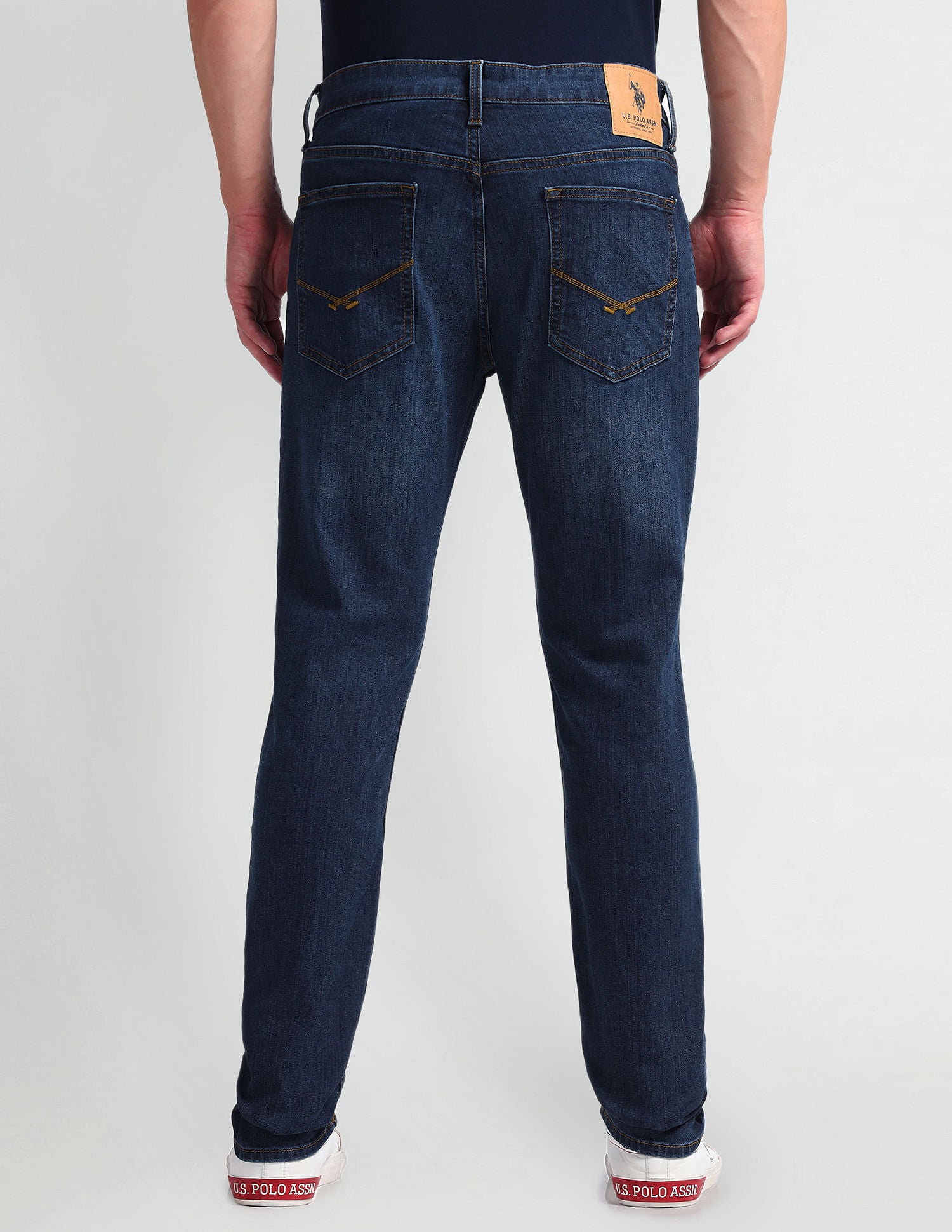 Brandon Slim Tapered Fit Blue Jeans Blue - U.S. Polo Assn. India | Large
