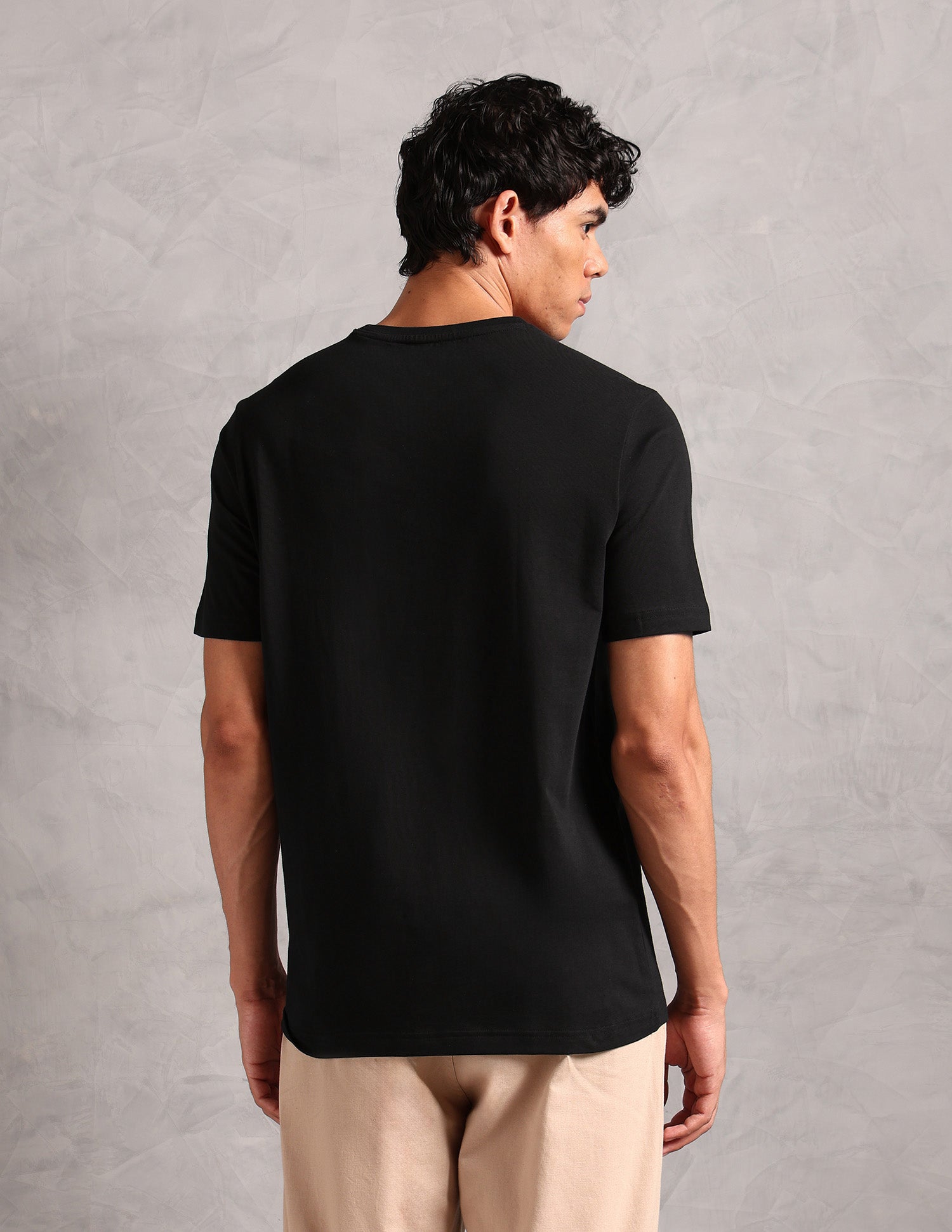 Comfort Fit Pure Cotton OEE12 Lounge T-Shirt - Pack Of 1 Black - U.S. POLO ASSN. | Large