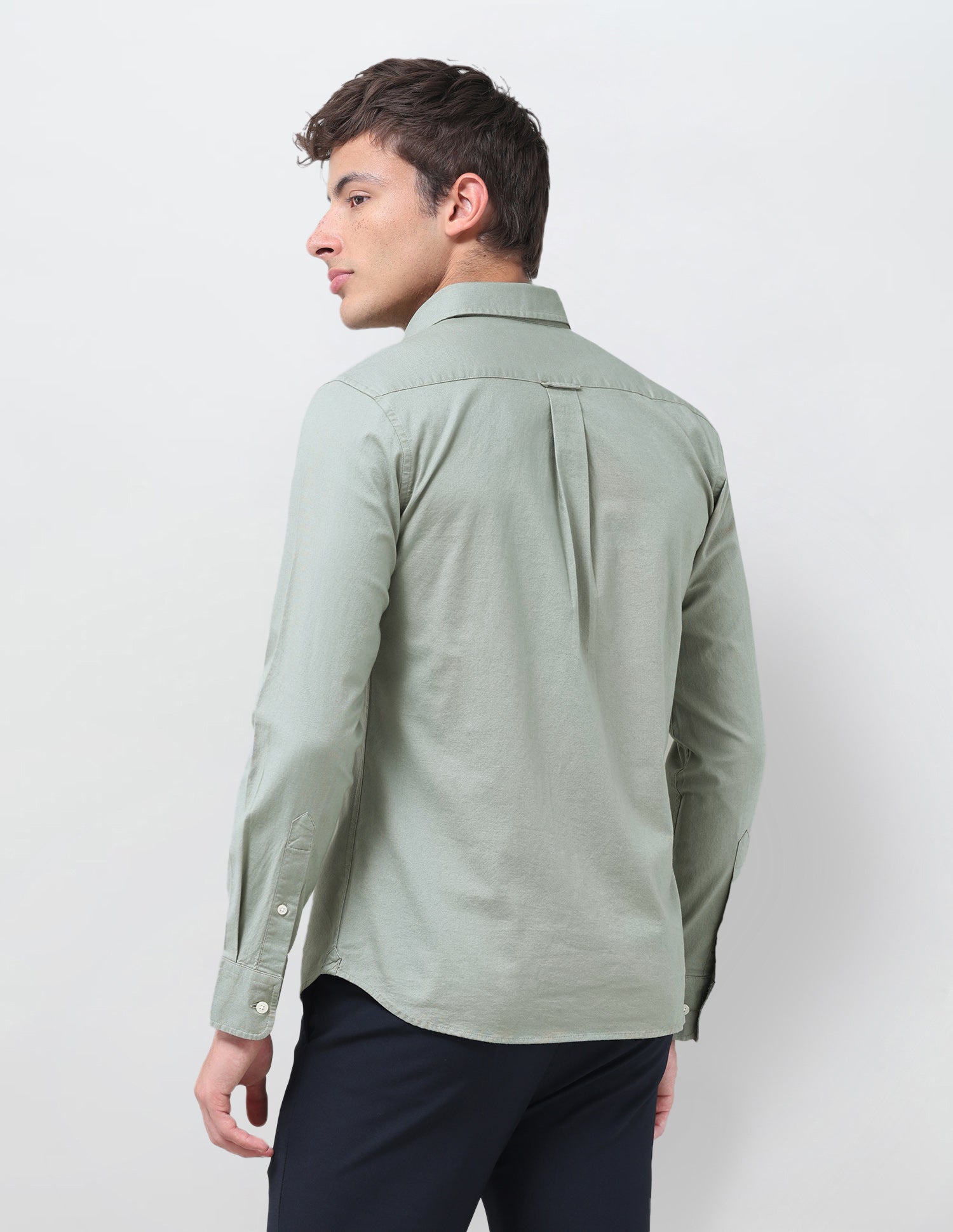 Tailored Fit Oxford Shirt Green - U.S. Polo Assn. India | Large