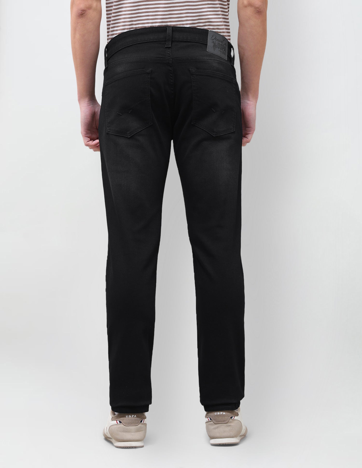 Brandon Slim-Tapered Fit Black Jeans Black - U.S. Polo Assn. India | Large