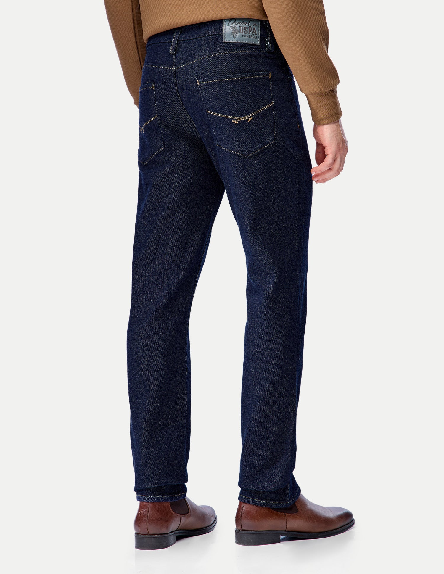 Harold Slim Straight Fit Blue Jeans Dark Blue - U.S. Polo Assn. India | Large