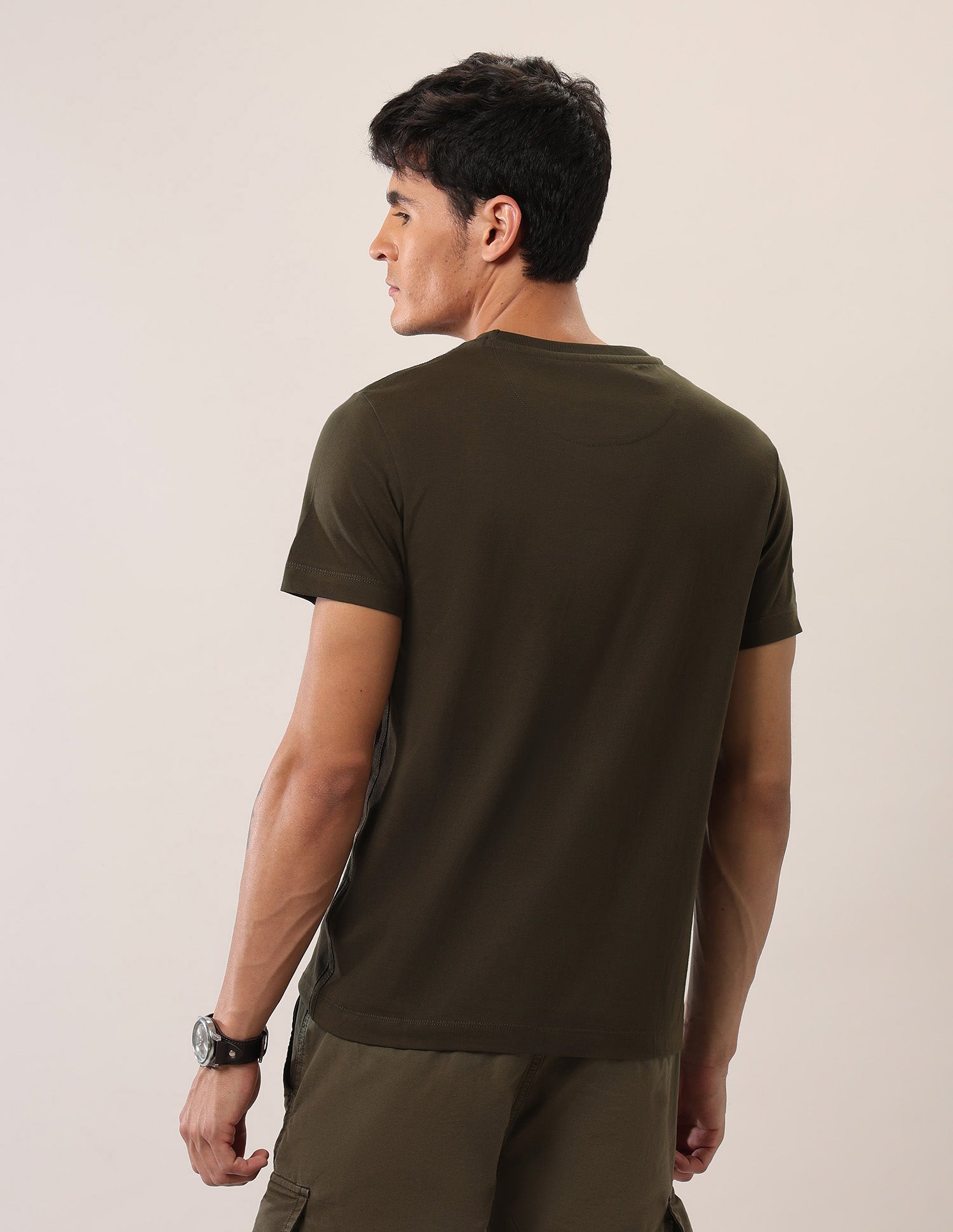 Muscle Fit Pure Cotton T-Shirt Olive - U.S. POLO ASSN. | Large