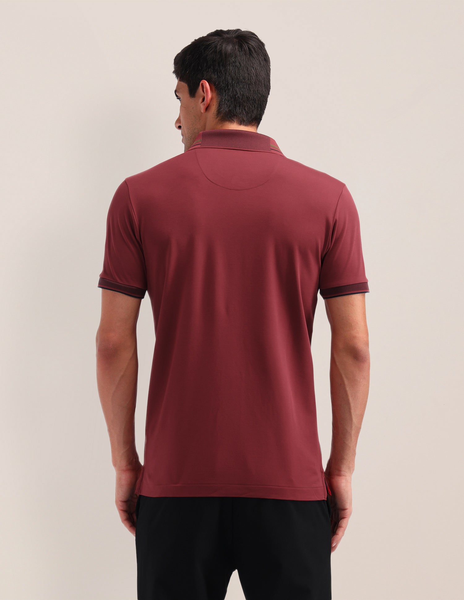 Solid Slim Fit Polo Shirt Red - U.S. Polo Assn. India | Large