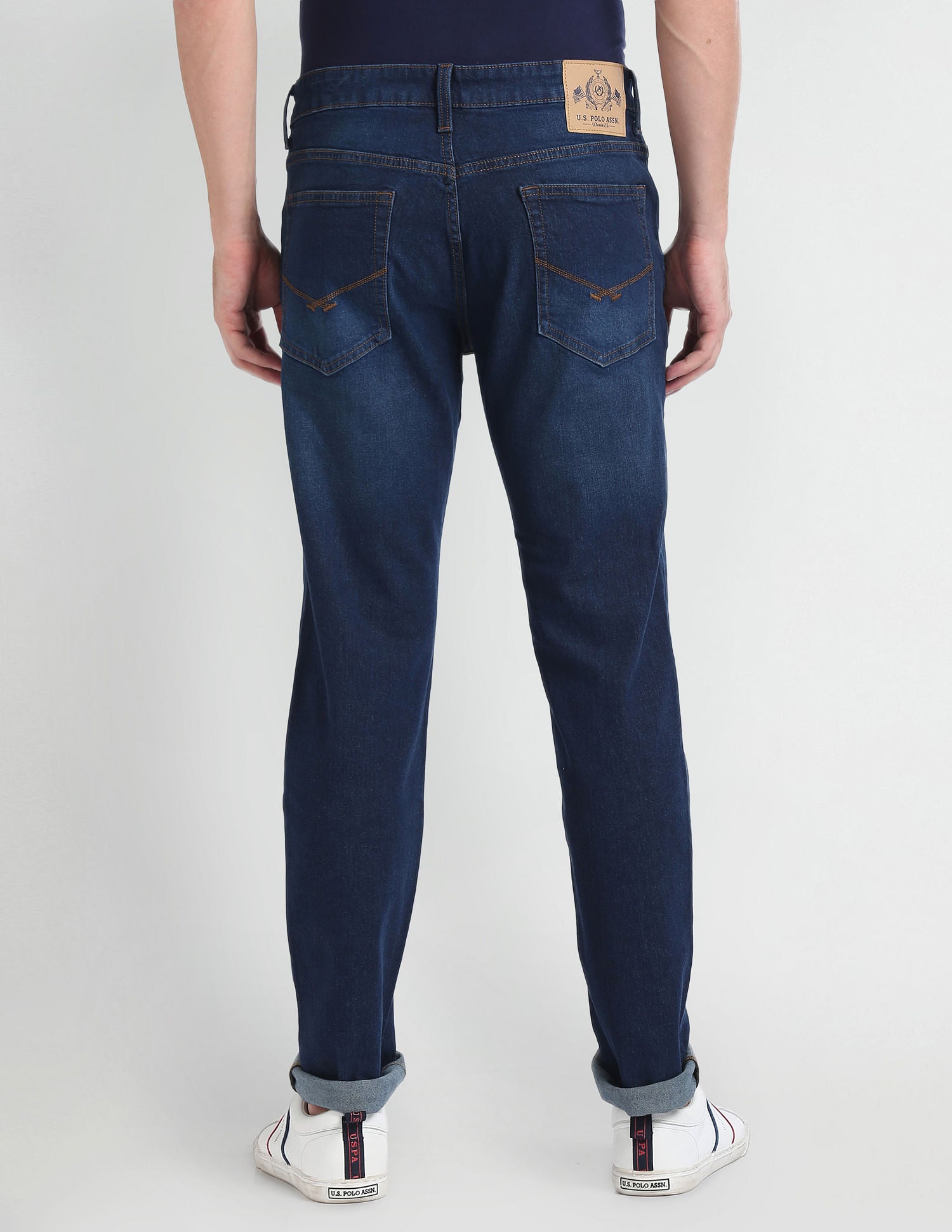 Brandon Slim Tapered Fit Blue Jeans Blue - U.S. POLO ASSN. | Large