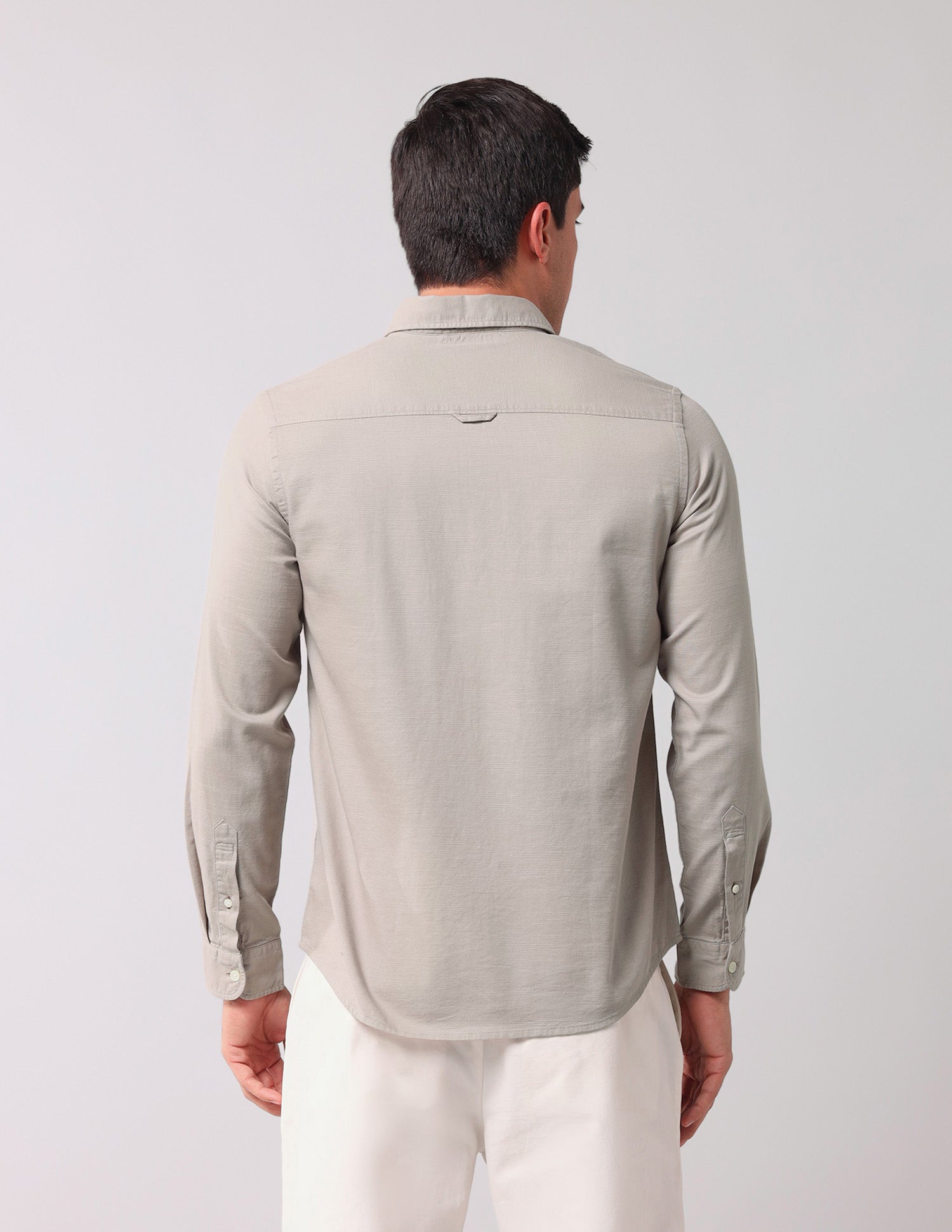 Pure Cotton Regular Fit Shirt Khaki - U.S. Polo Assn. India | Large