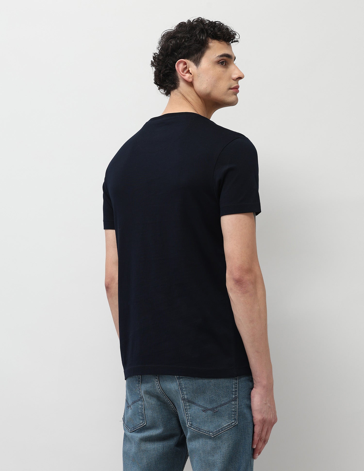 Pure Cotton Muscle Fit T-Shirt Navy - U.S. POLO ASSN. | Large